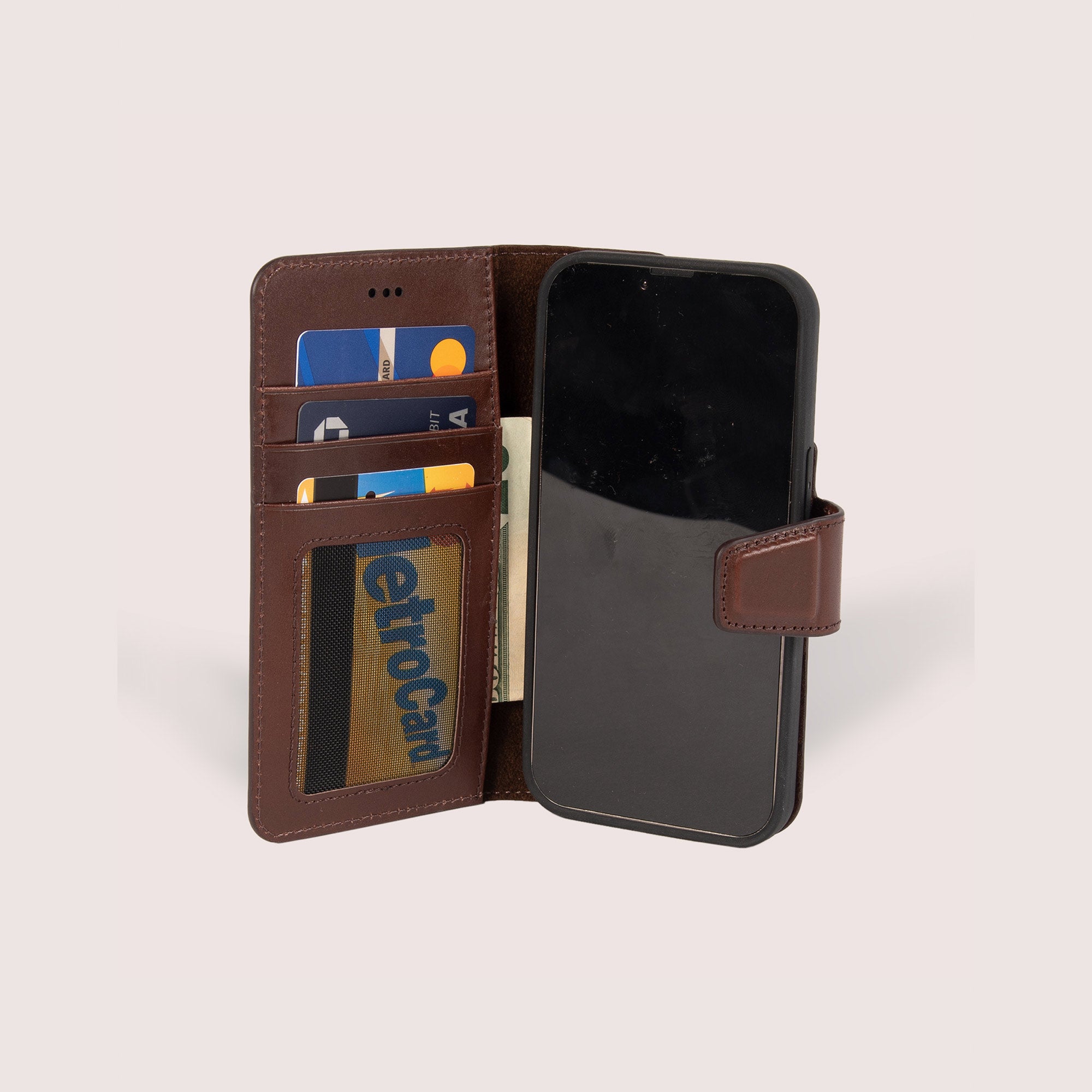 iPhone 13 Pro Leather Case with card slots