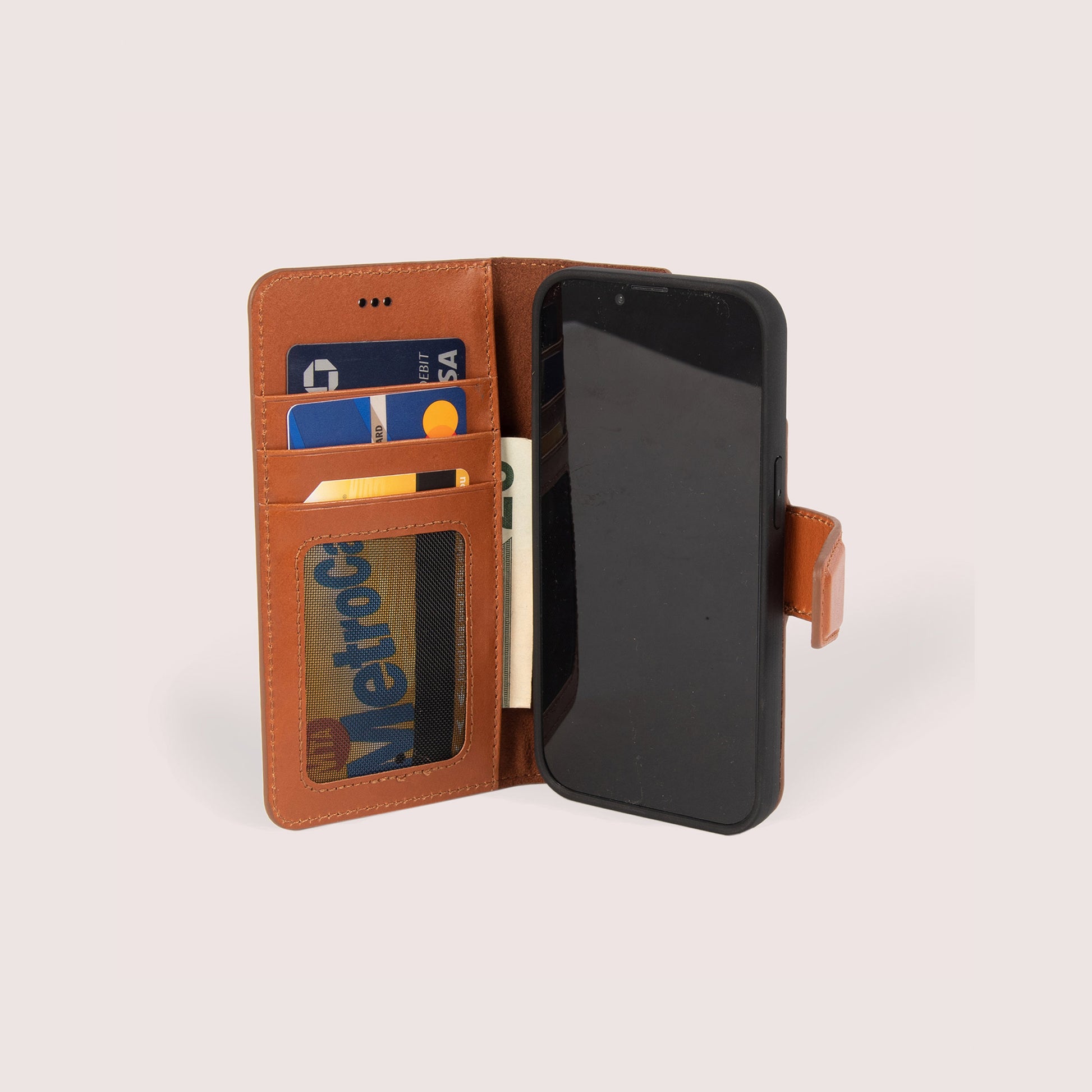iPhone 13 Leather Case with card slots