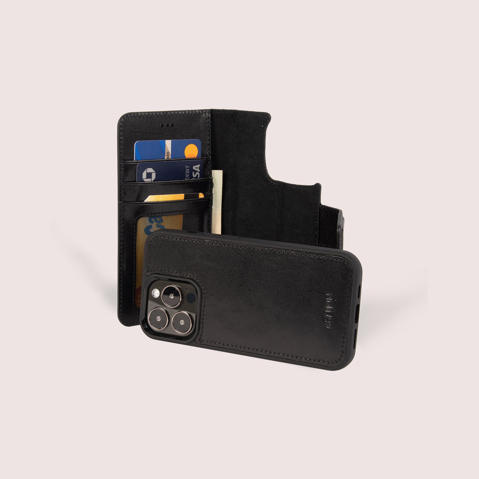 iPhone 13 Pro Leather Case with card slots