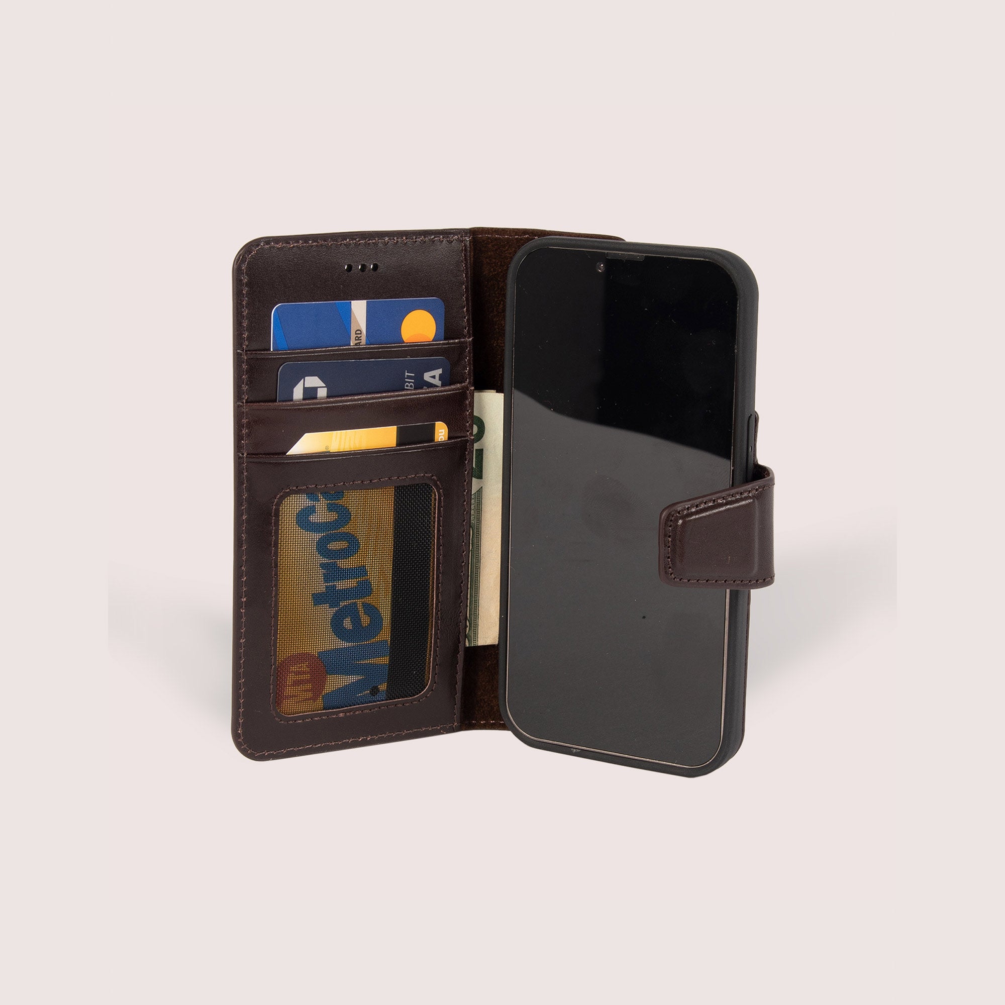 iPhone 13 Pro Leather Case with card slots