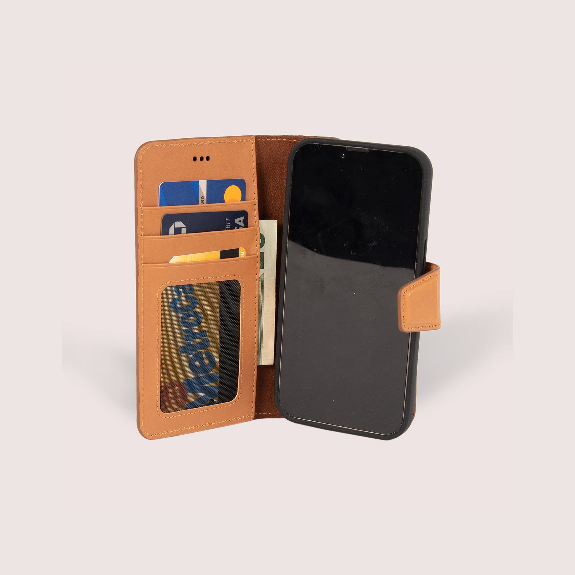 iPhone 13 Pro Leather Case with card slots