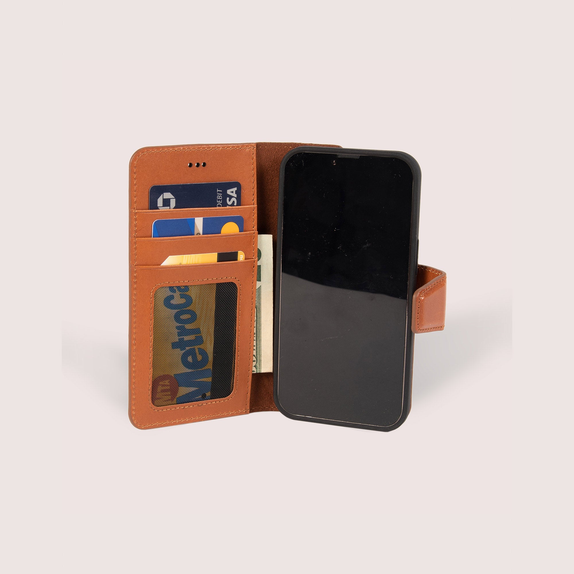 iPhone 13 Pro Leather Case with card slots