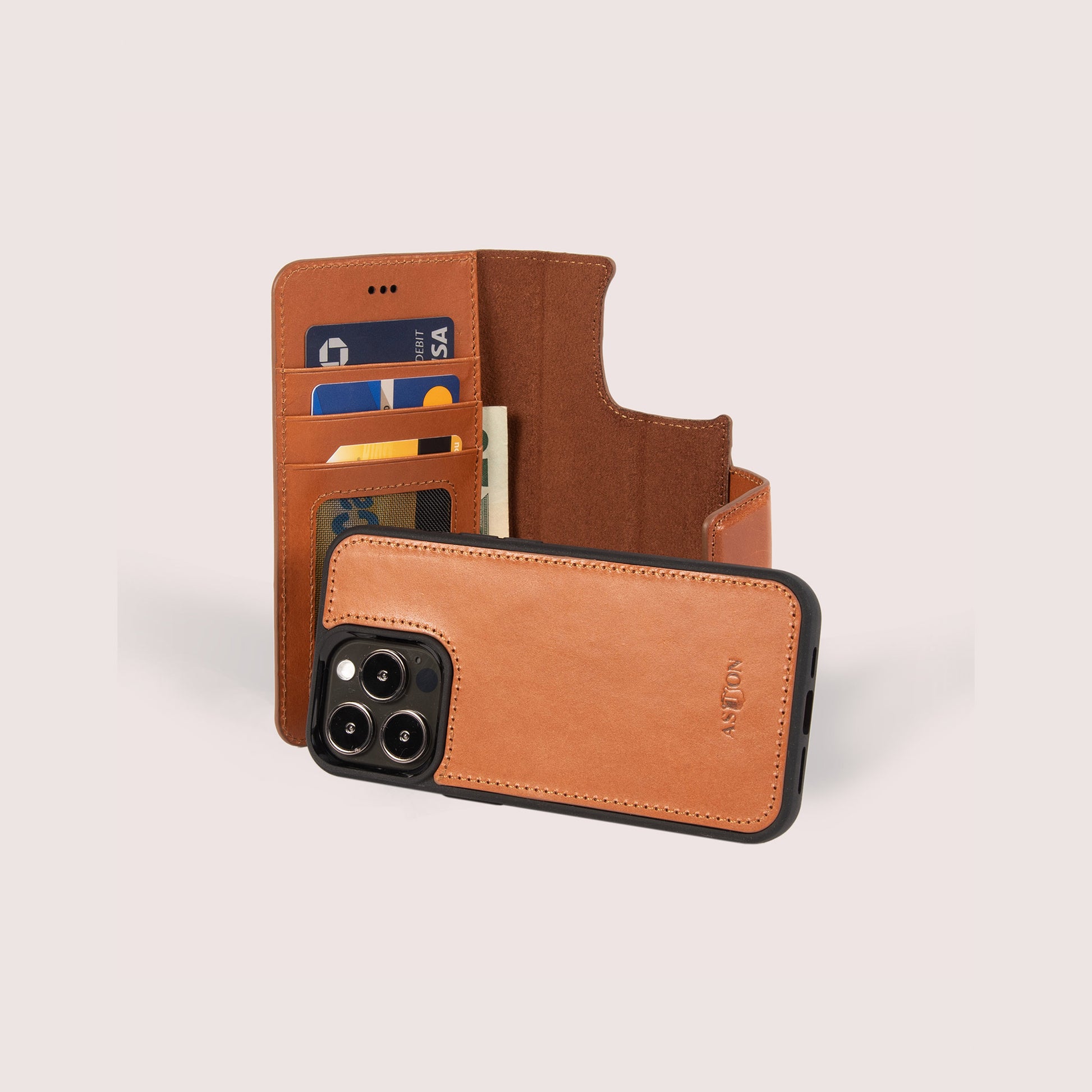 iPhone 13 Pro Leather Case with card slots