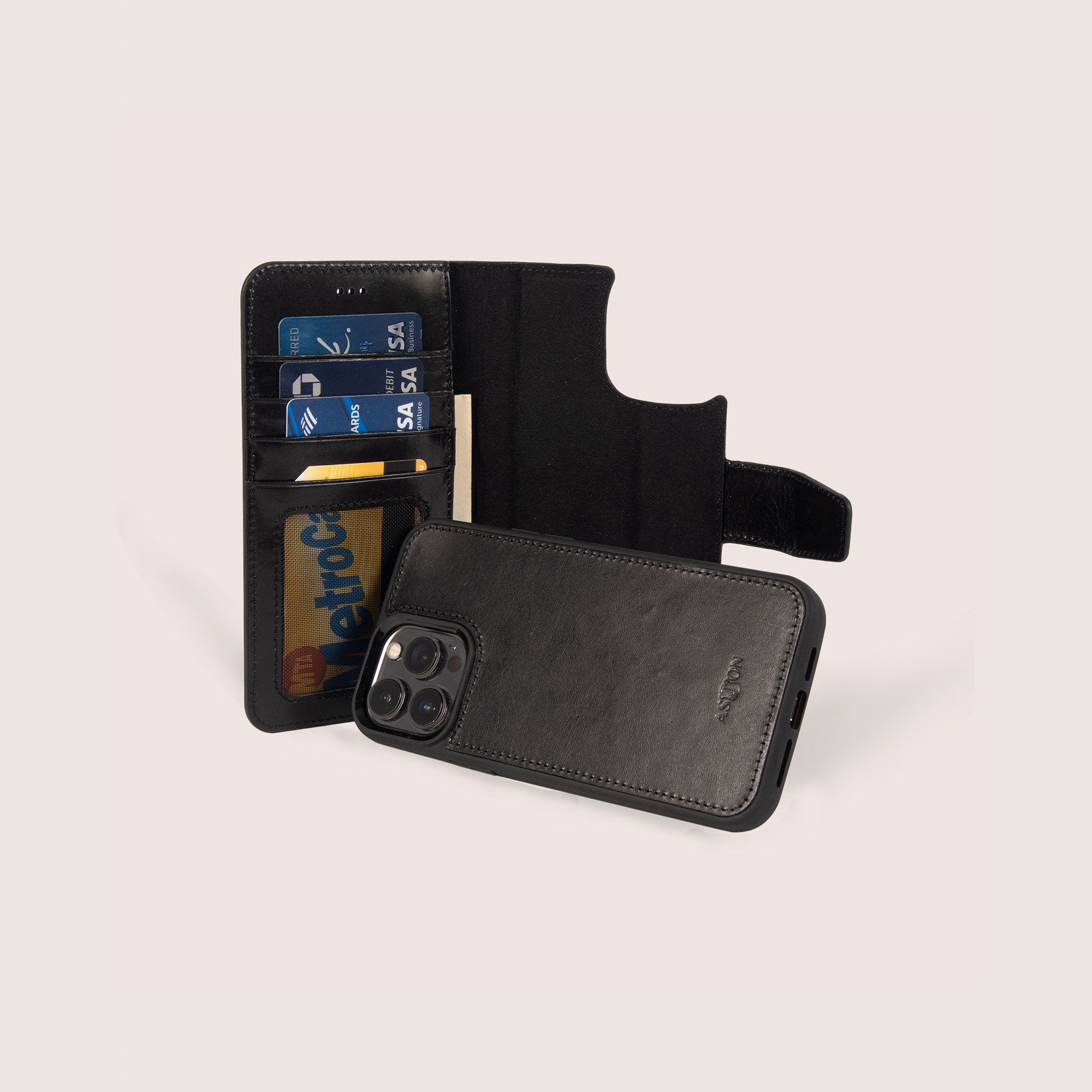 iPhone 13 Pro Max Leather Case with card slot