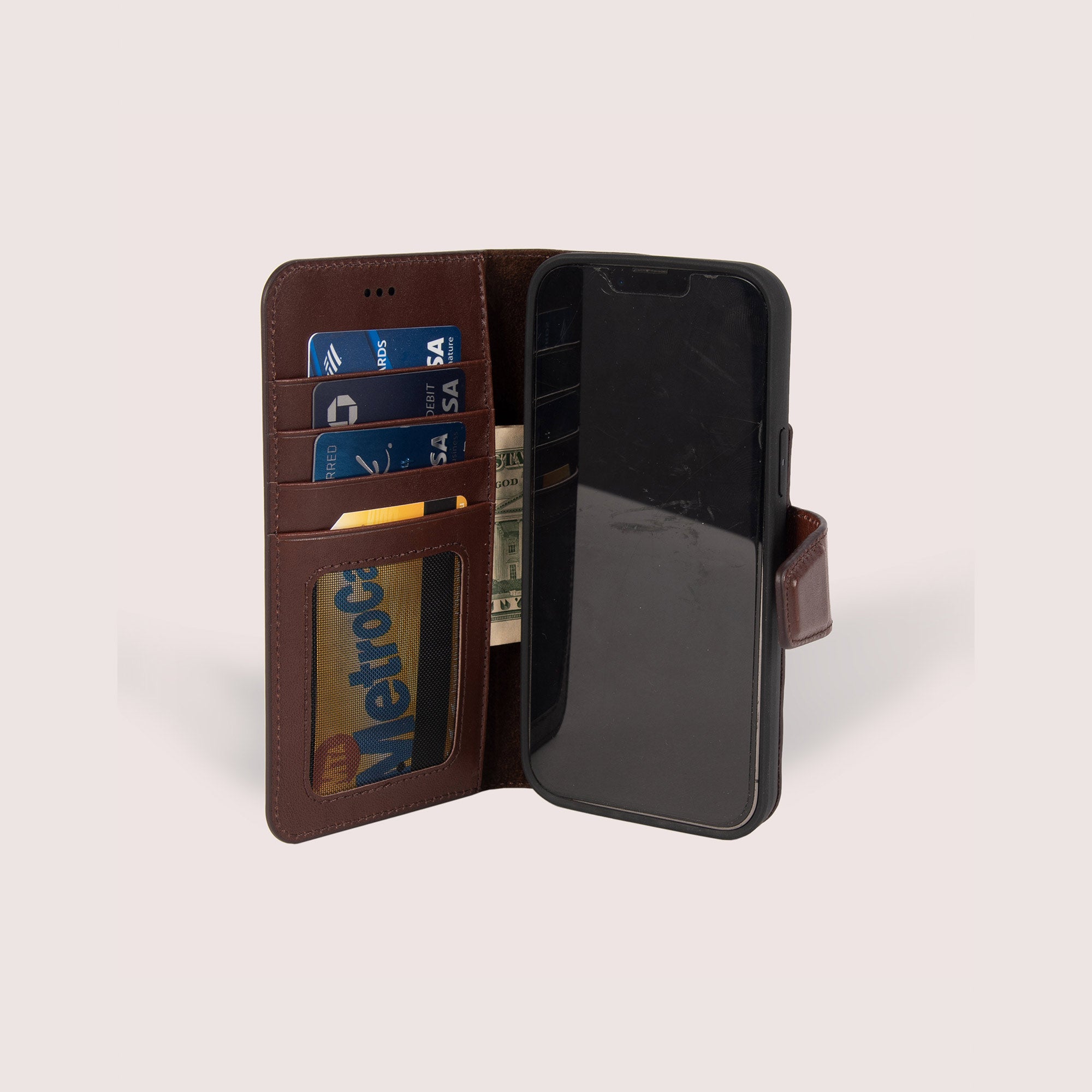 iPhone 13 Pro Max Leather Case with card slot