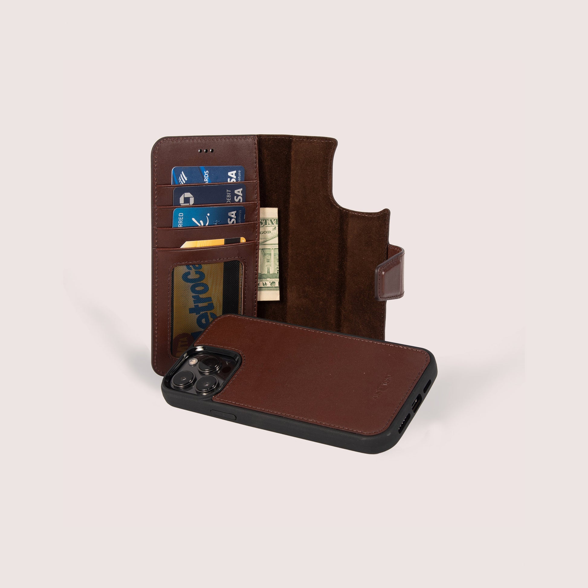 iPhone 13 Pro Max Leather Case with card slot