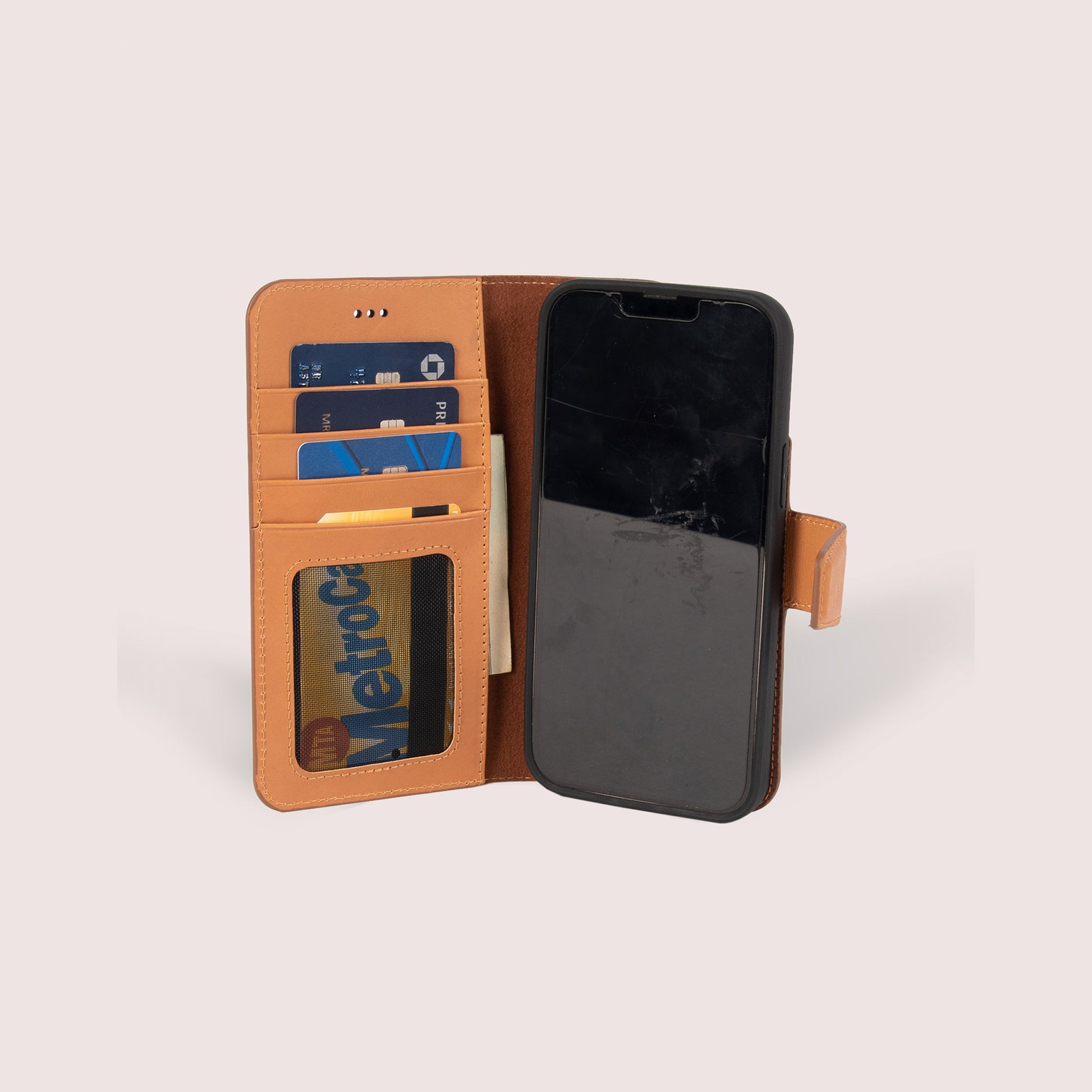 iPhone 13 Pro Max Leather Case with card slot