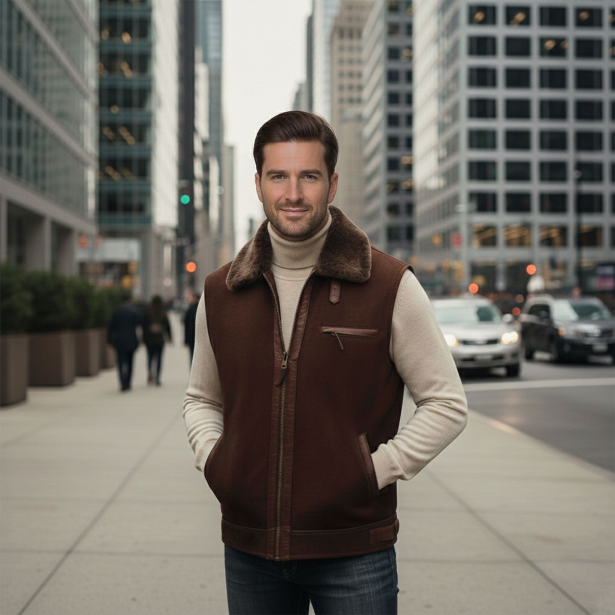 Field Shearling Vest-4