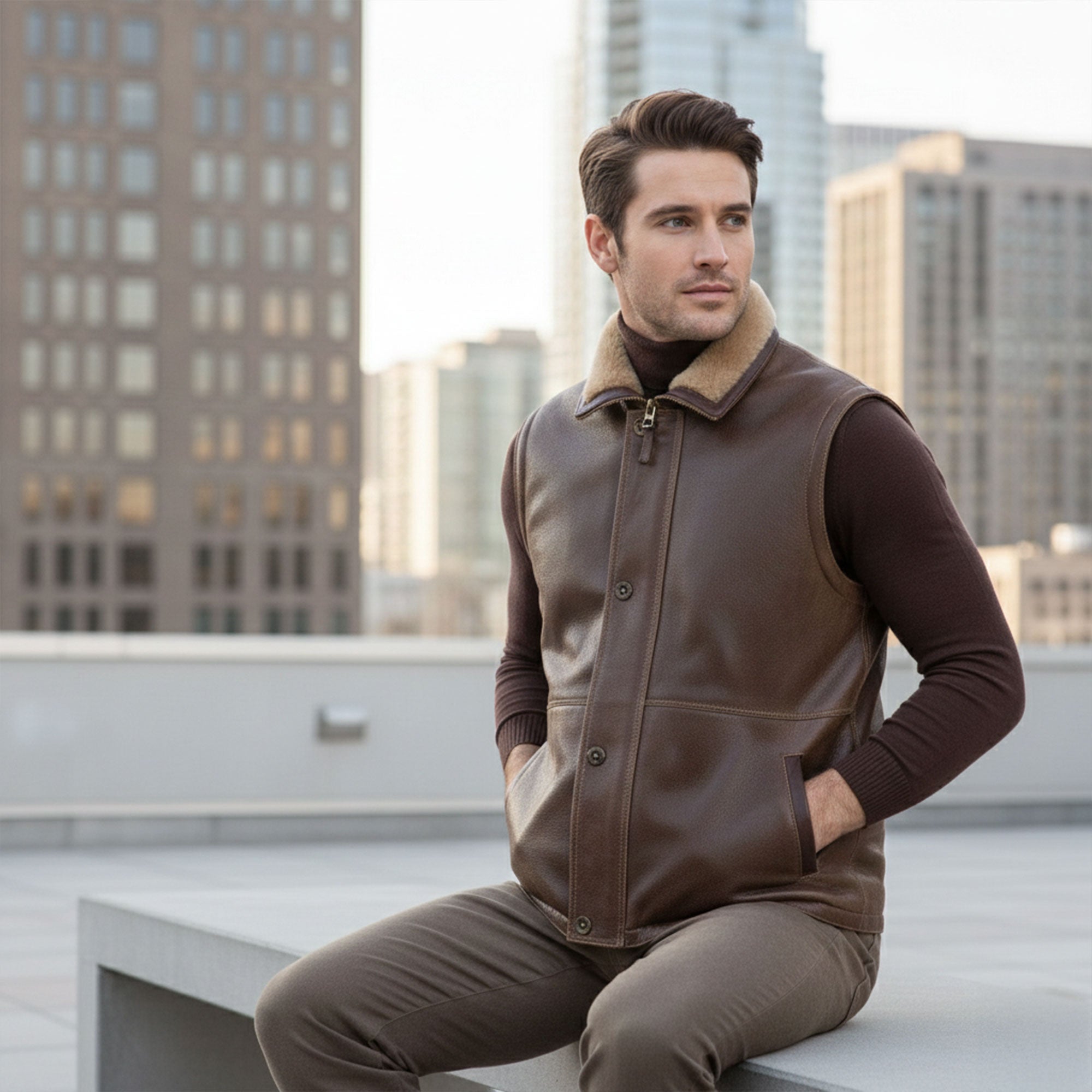 Austin Shearling Vest-4