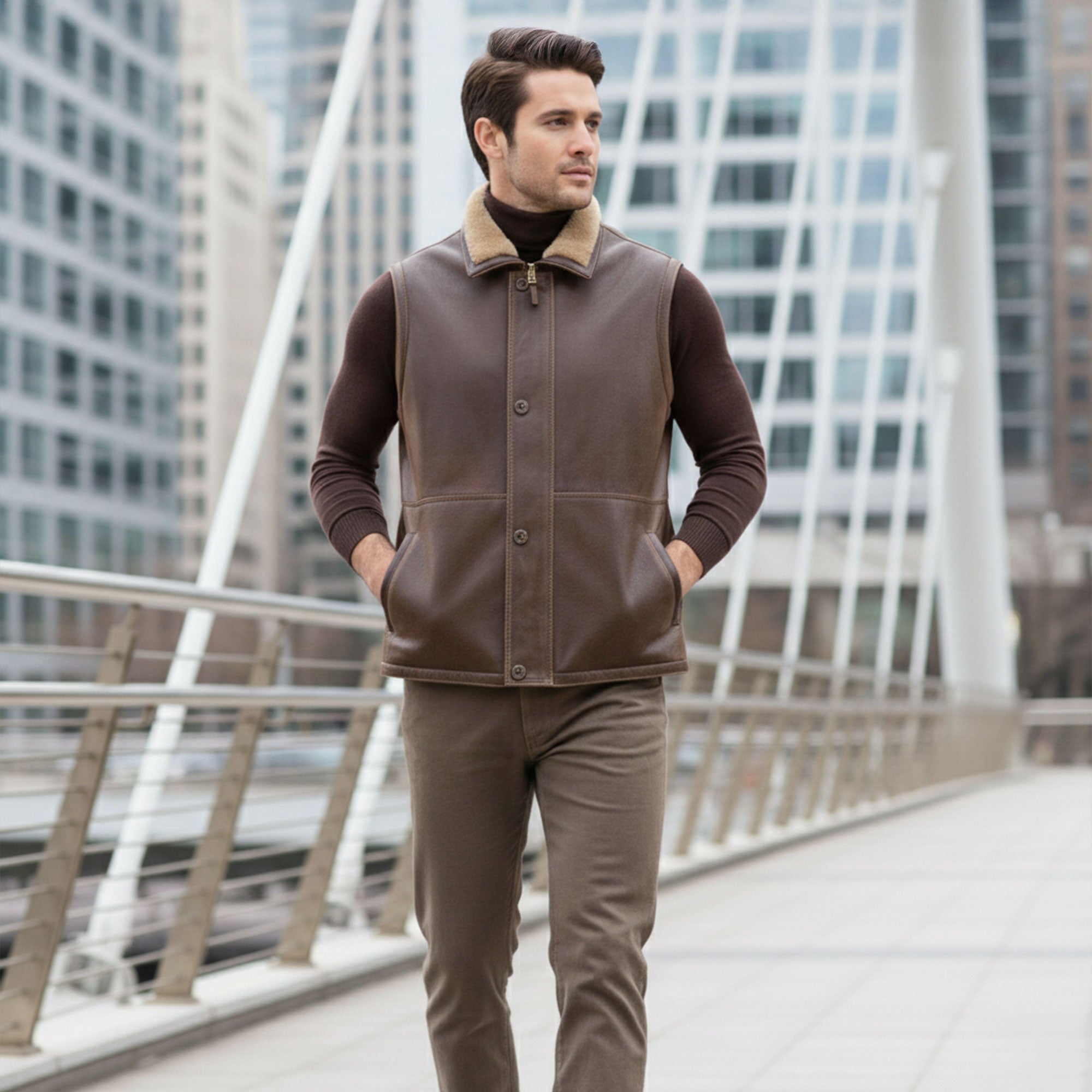 Austin Shearling Vest-5