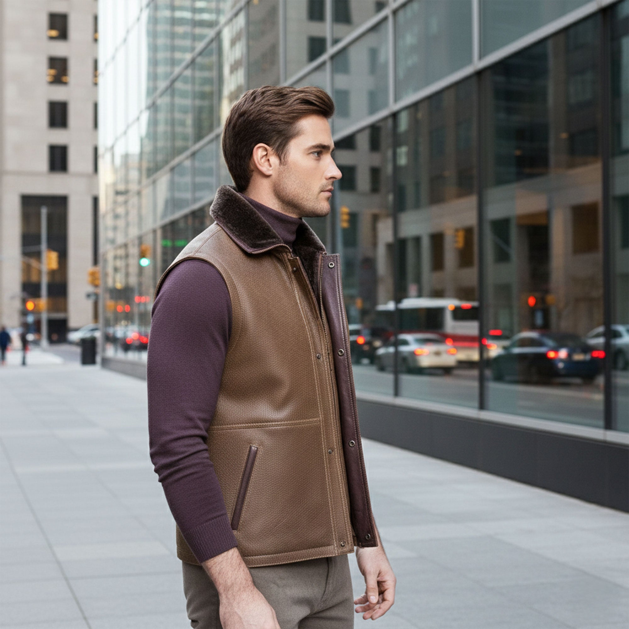 Austin Shearling Vest-9