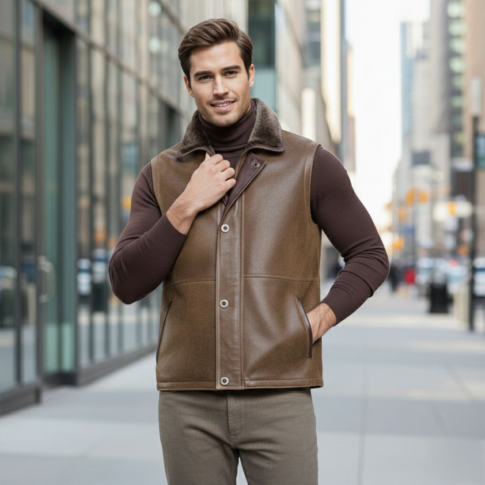 Austin Shearling Vest-10