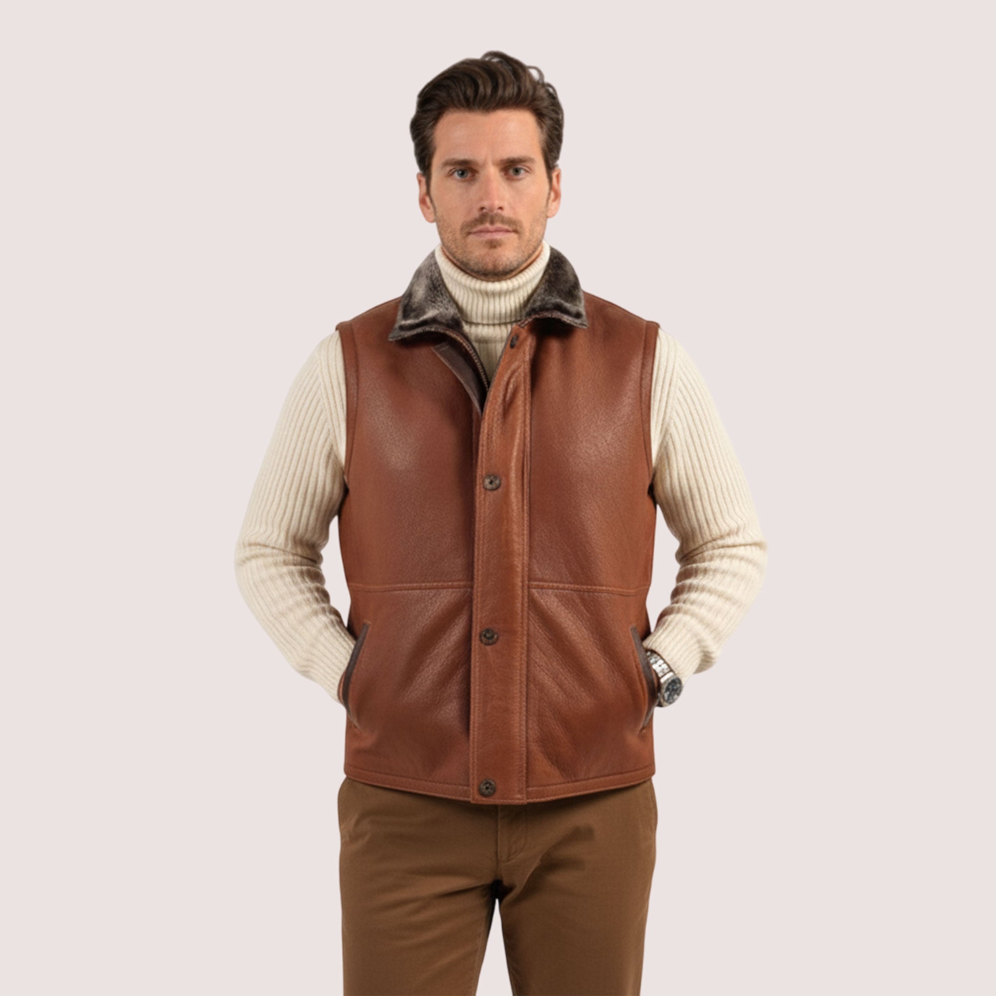 Austin Shearling Vest-11
