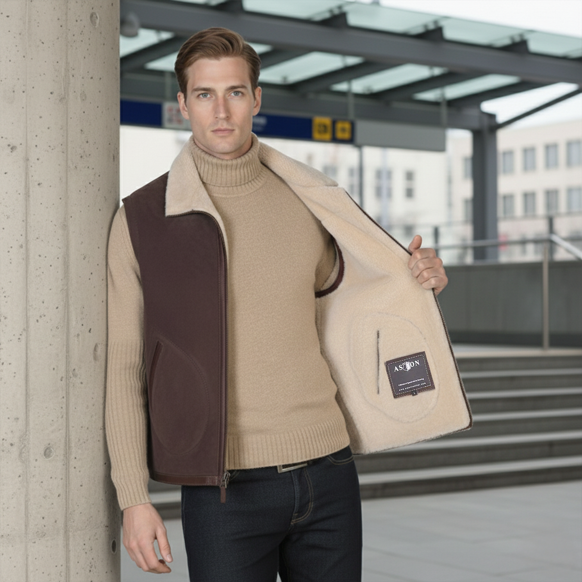 Columbus Shearling Vest-3