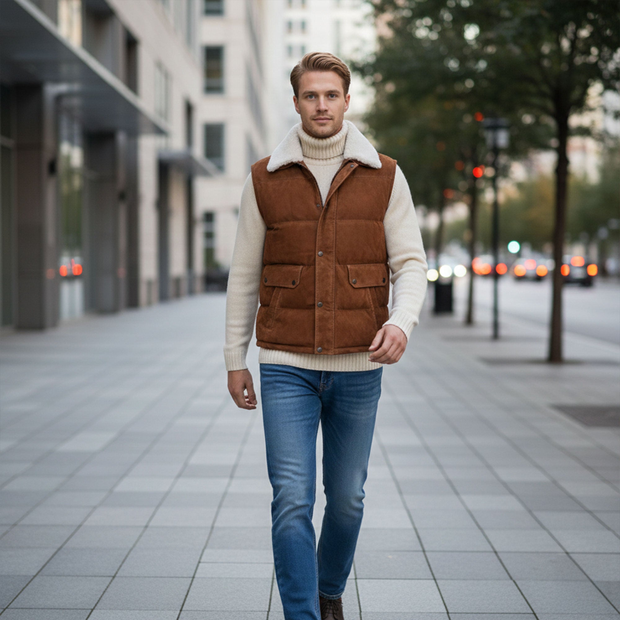 Tristen Goat Suede Vest-4