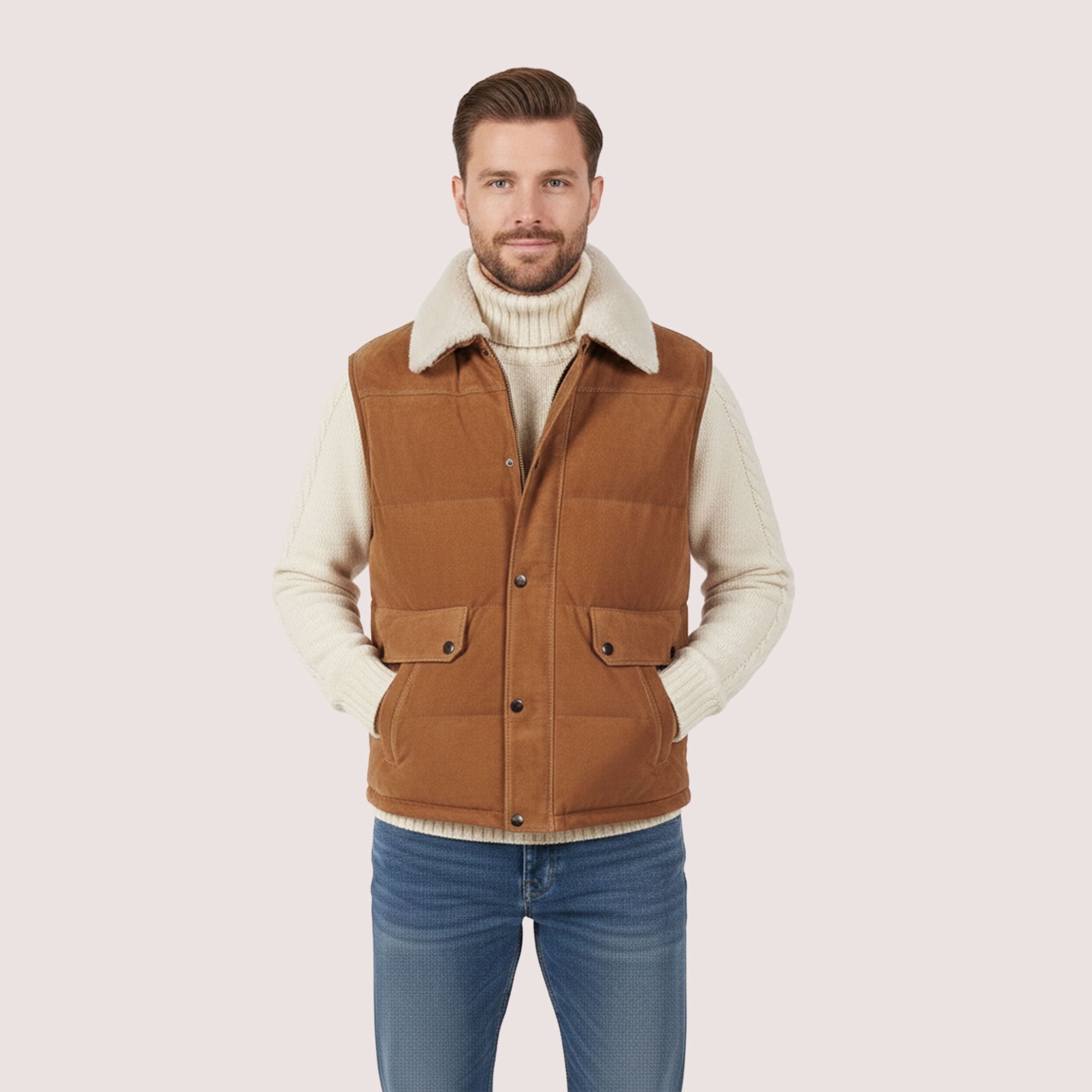 Tristen Goat Suede Vest-5