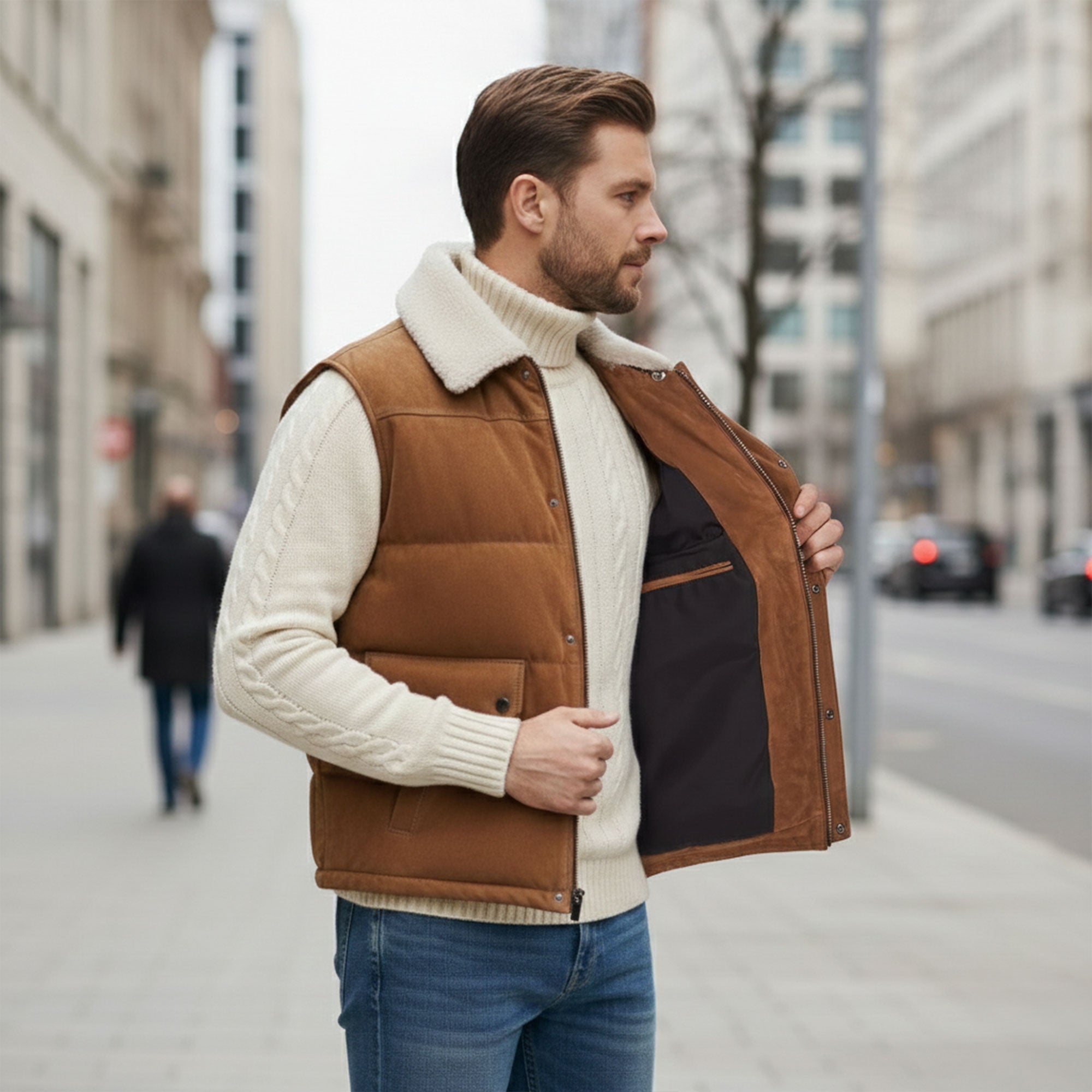 Tristen Goat Suede Vest-7