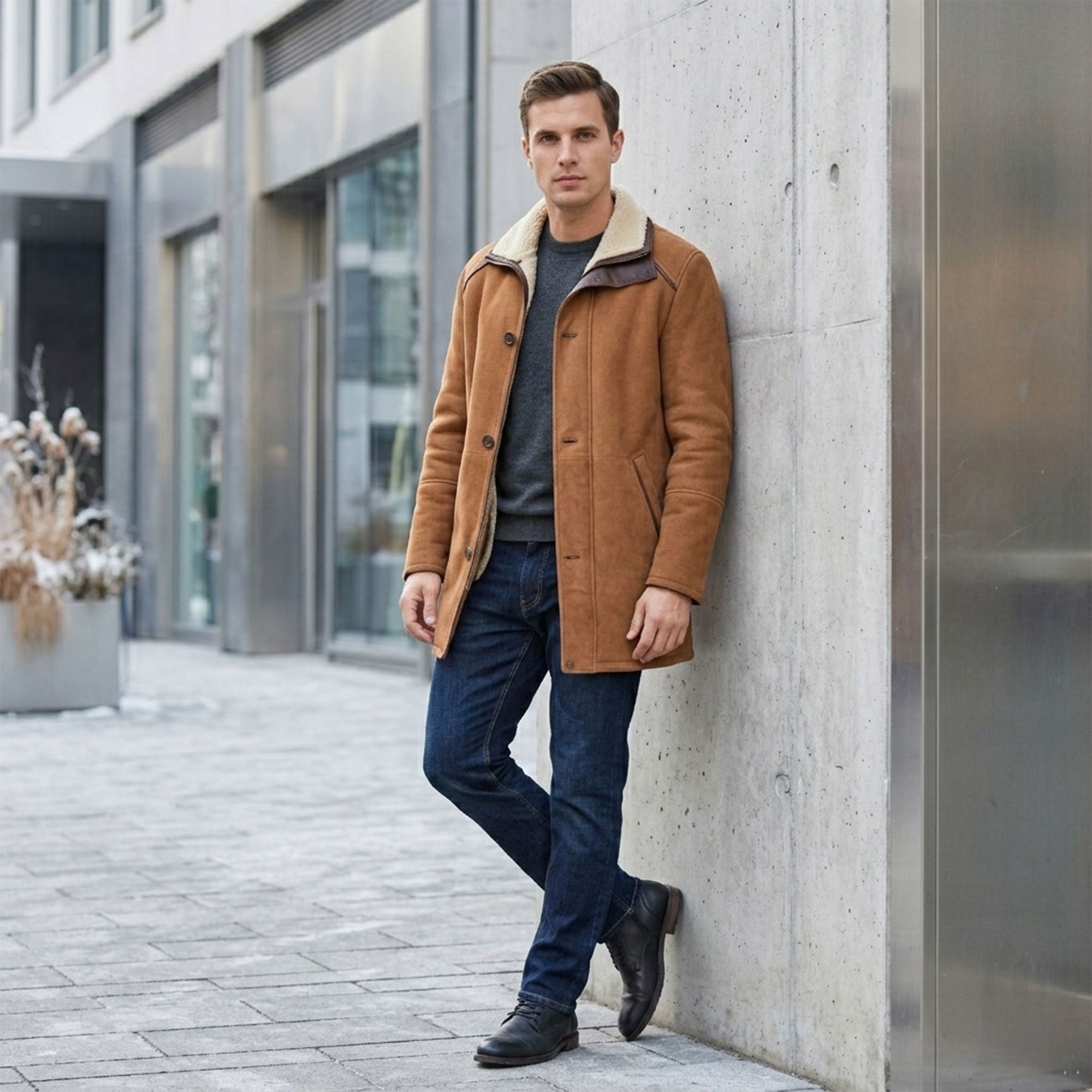 Greenwich Shearling Coat-4