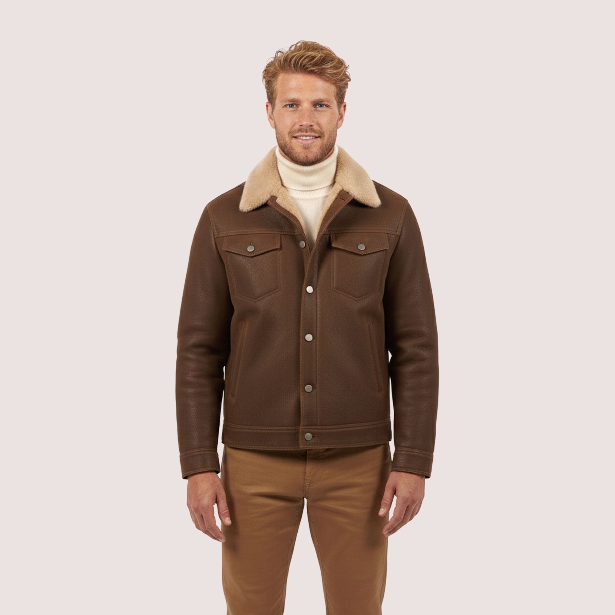 Beaufort Trucker Shearling Jacket-6