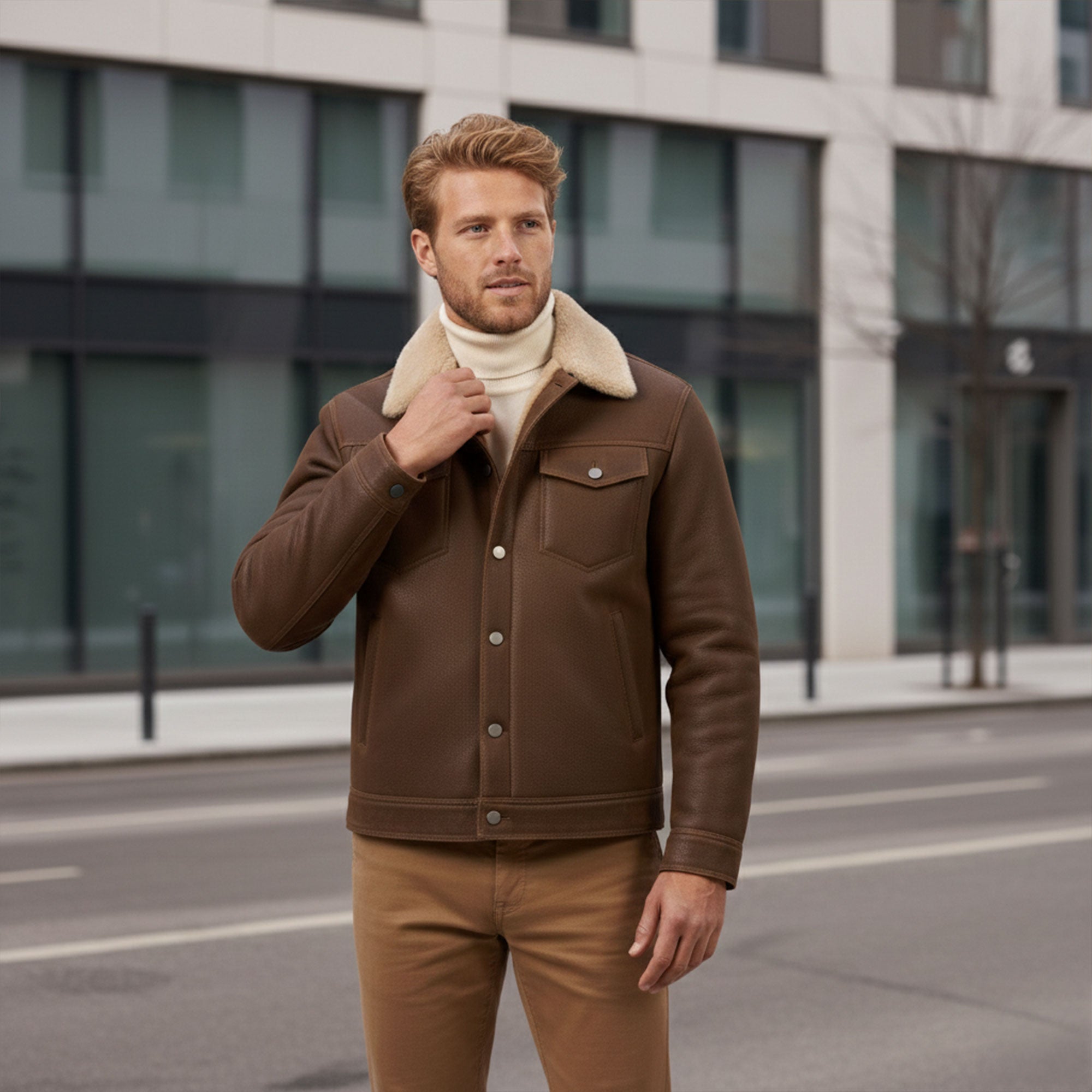 Beaufort Trucker Shearling Jacket