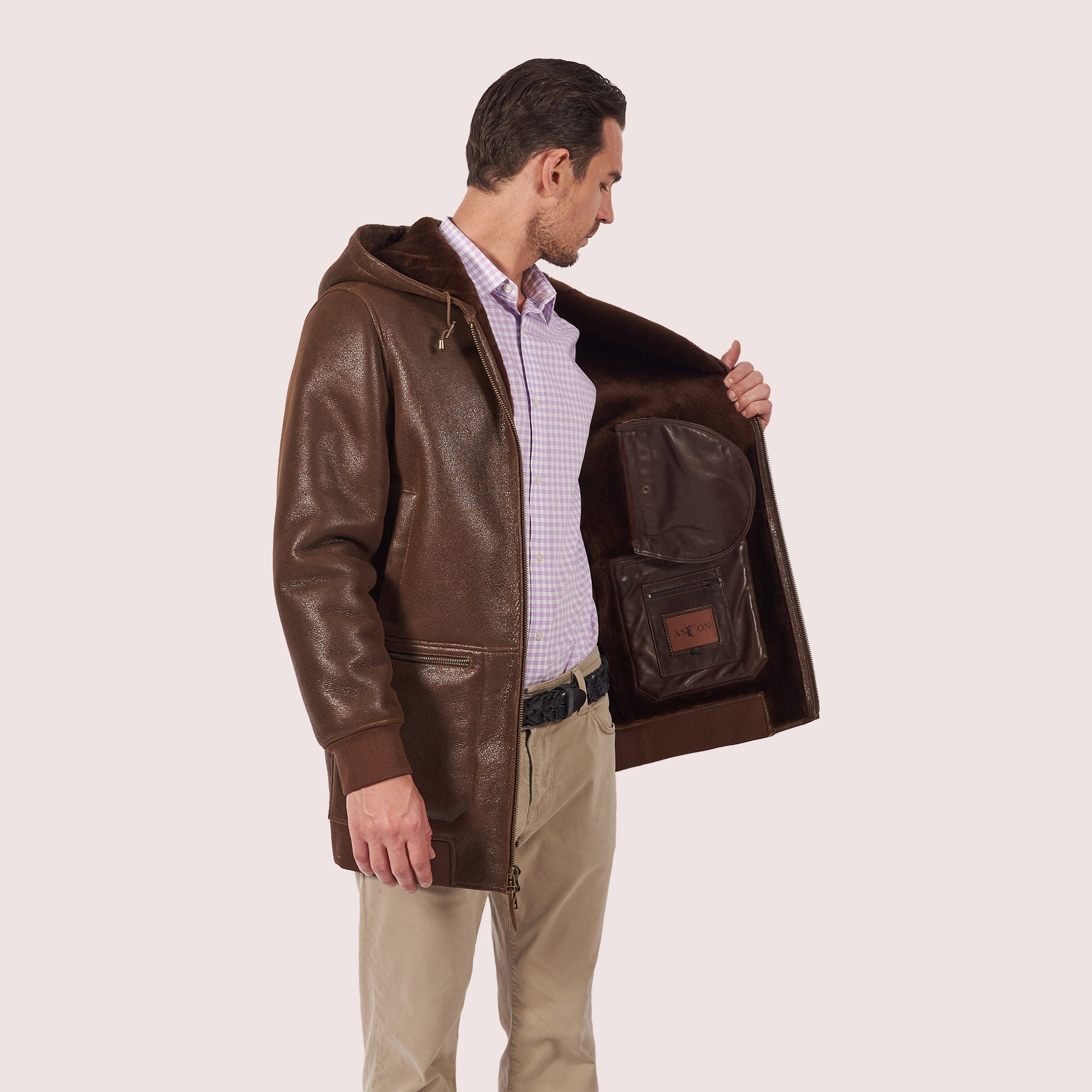Linden Shearling Hooded Coat-6