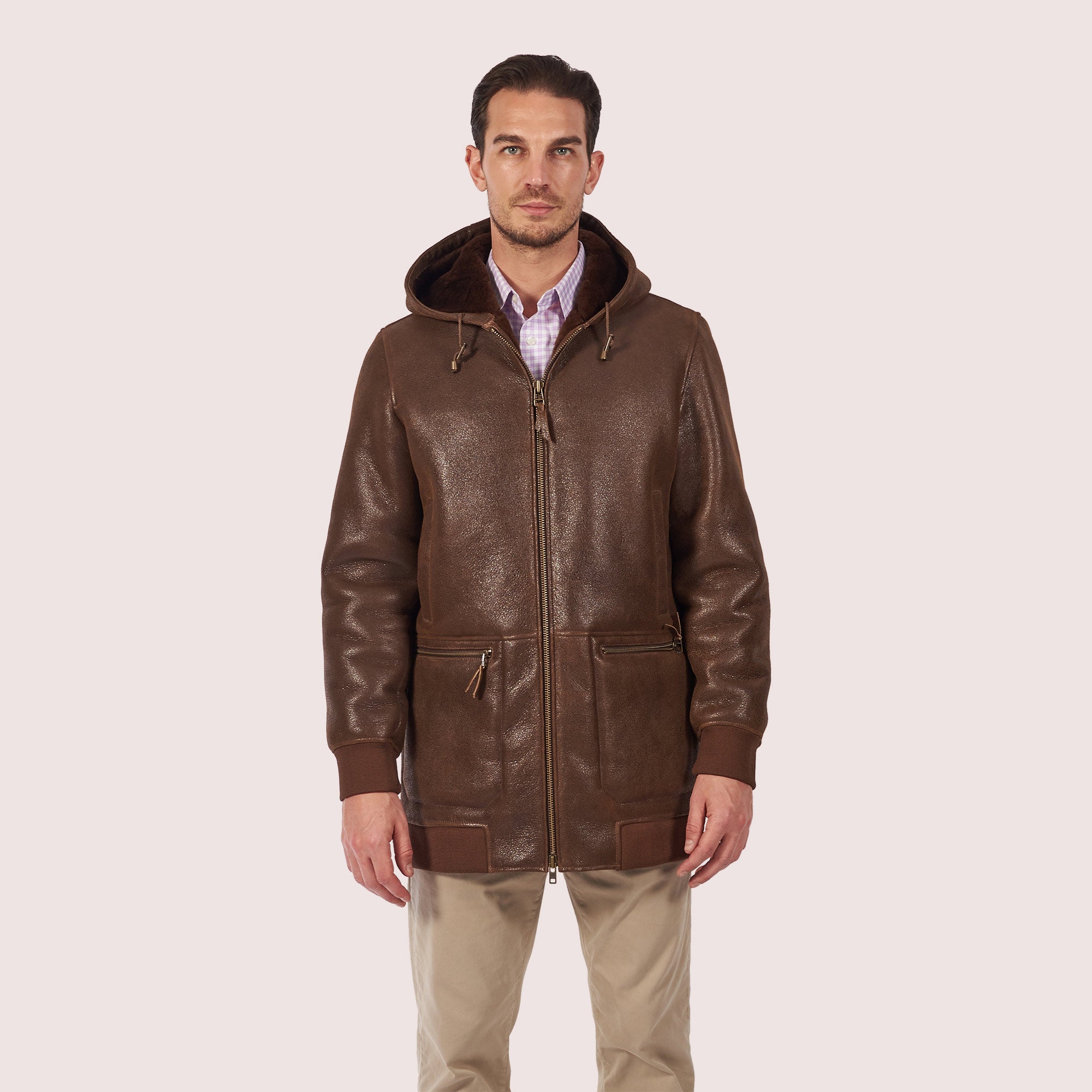Linden Shearling Hooded Coat-5