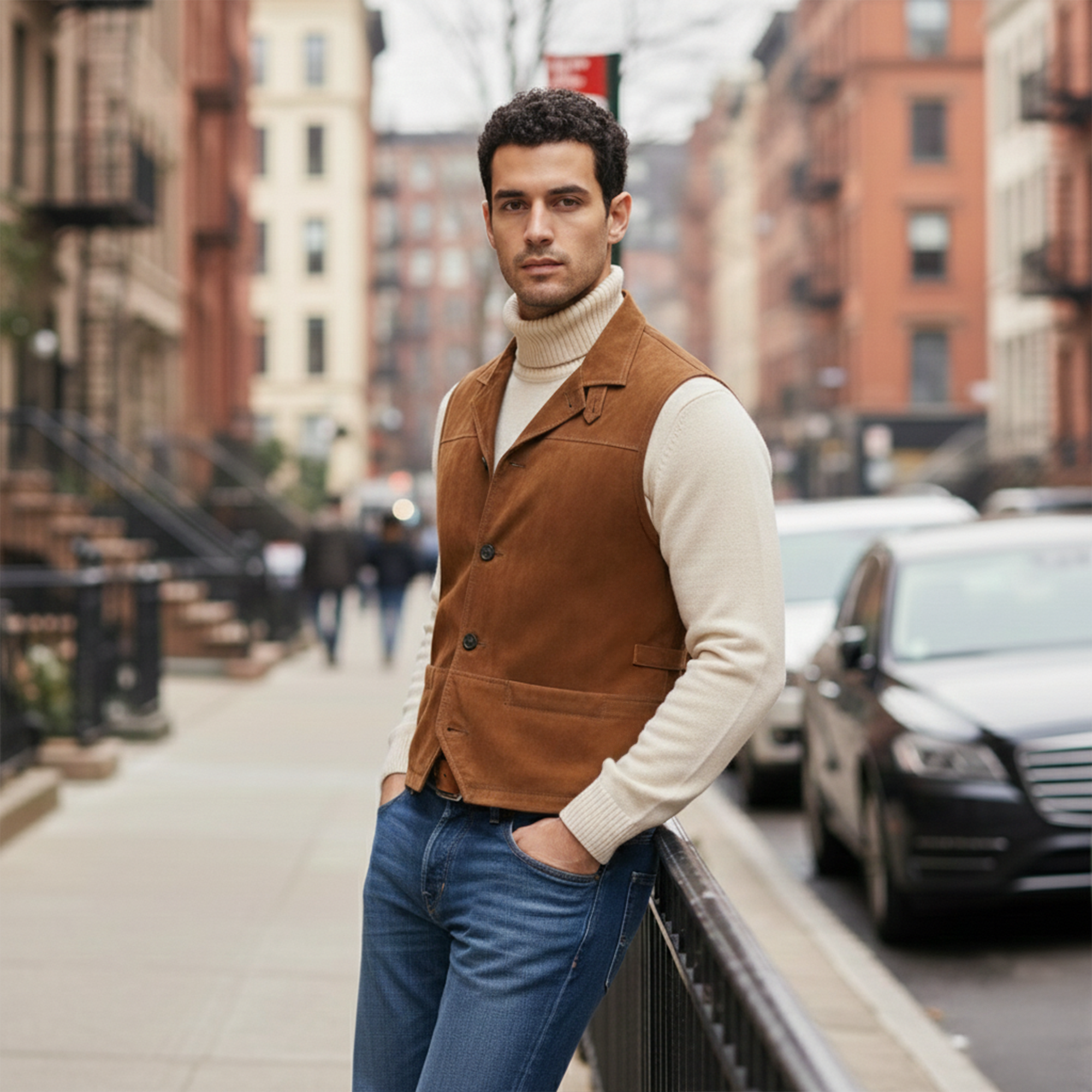 Brentwood Goat Suede Vest-4