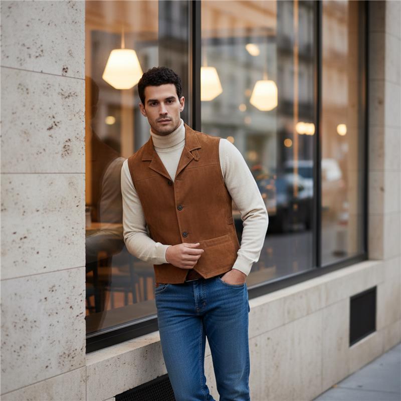 Brentwood Goat Suede Vest-5