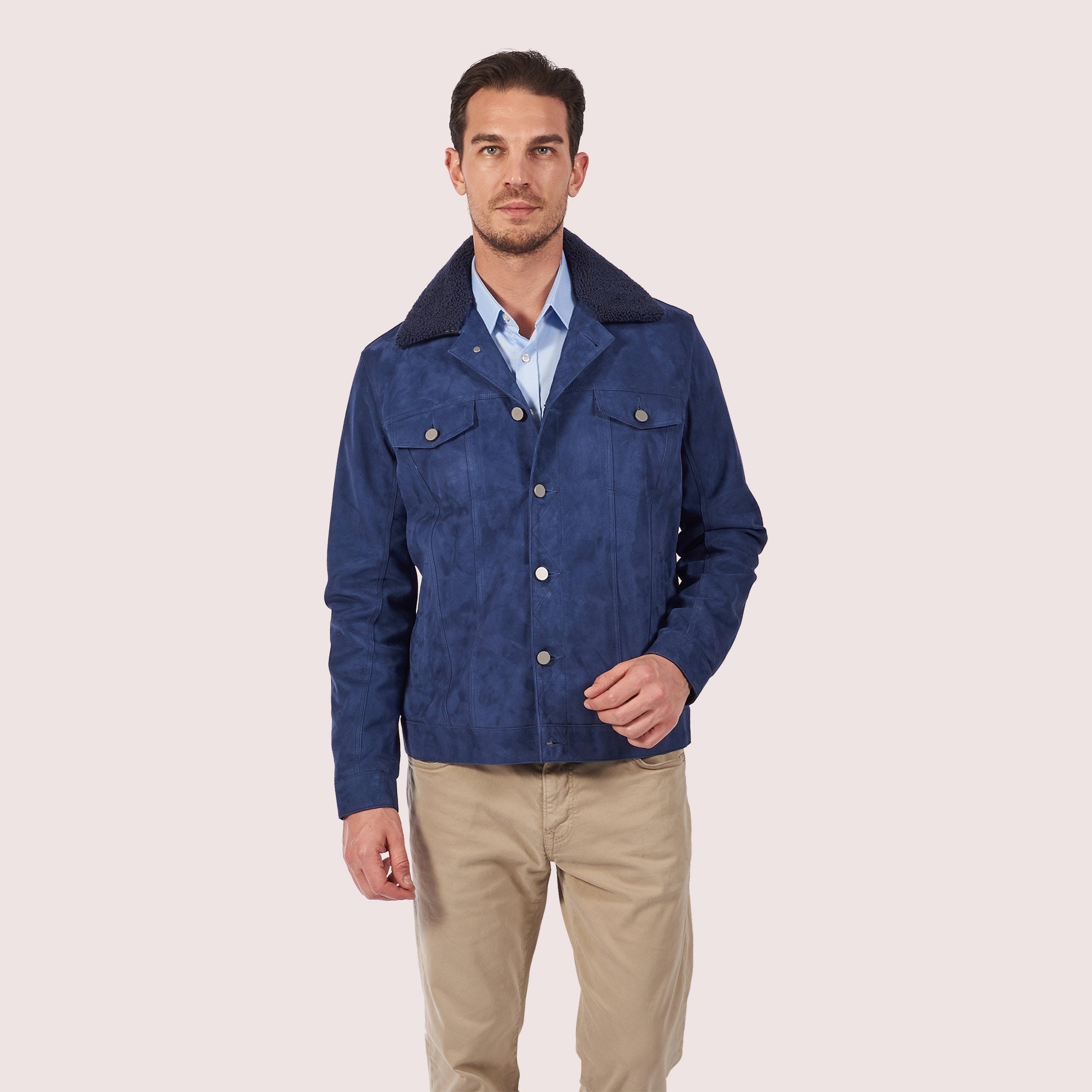 Dupont Goat Suede Trucker Jacket