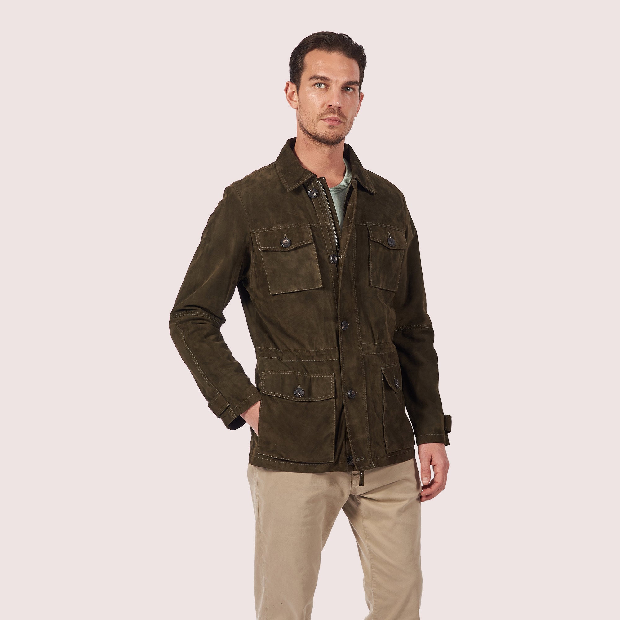 Safari Field Goat Suede Jacket-3