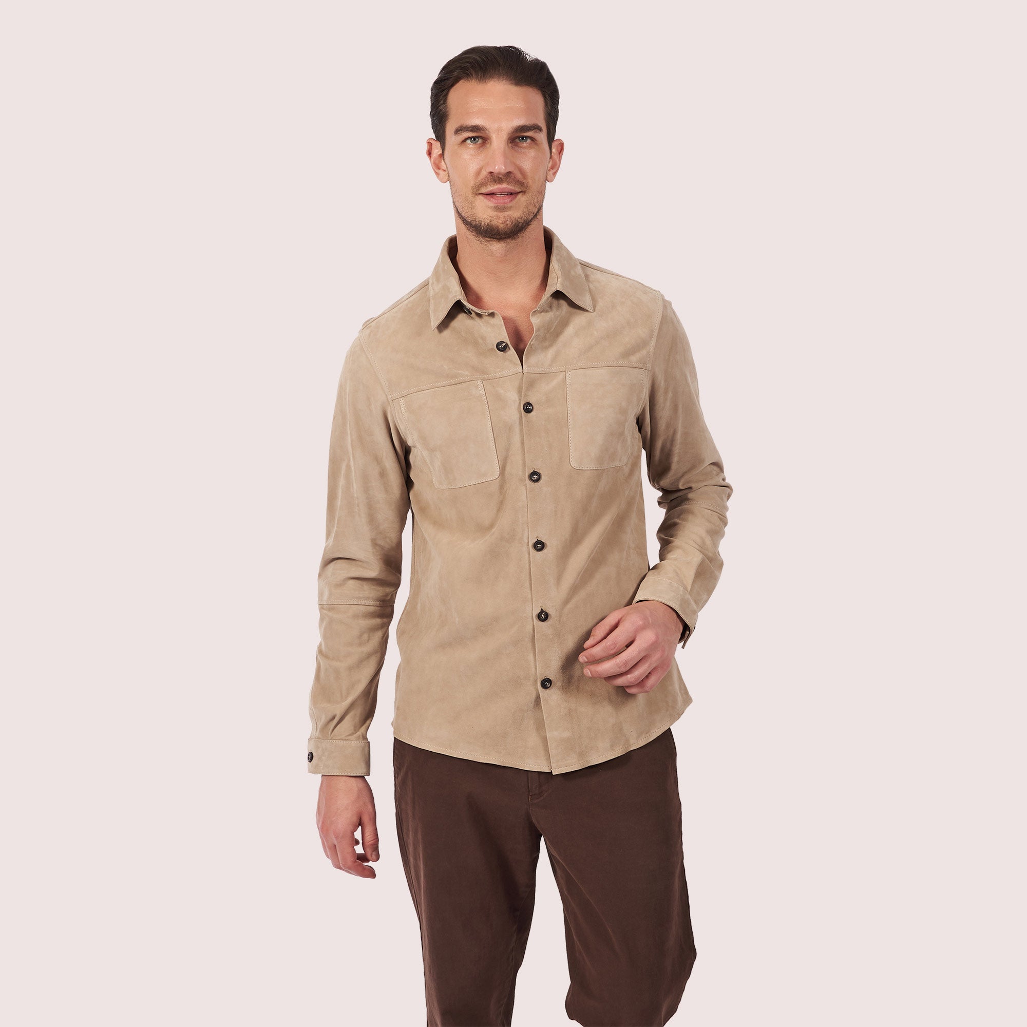 Hartford Goat Suede Shirt-3