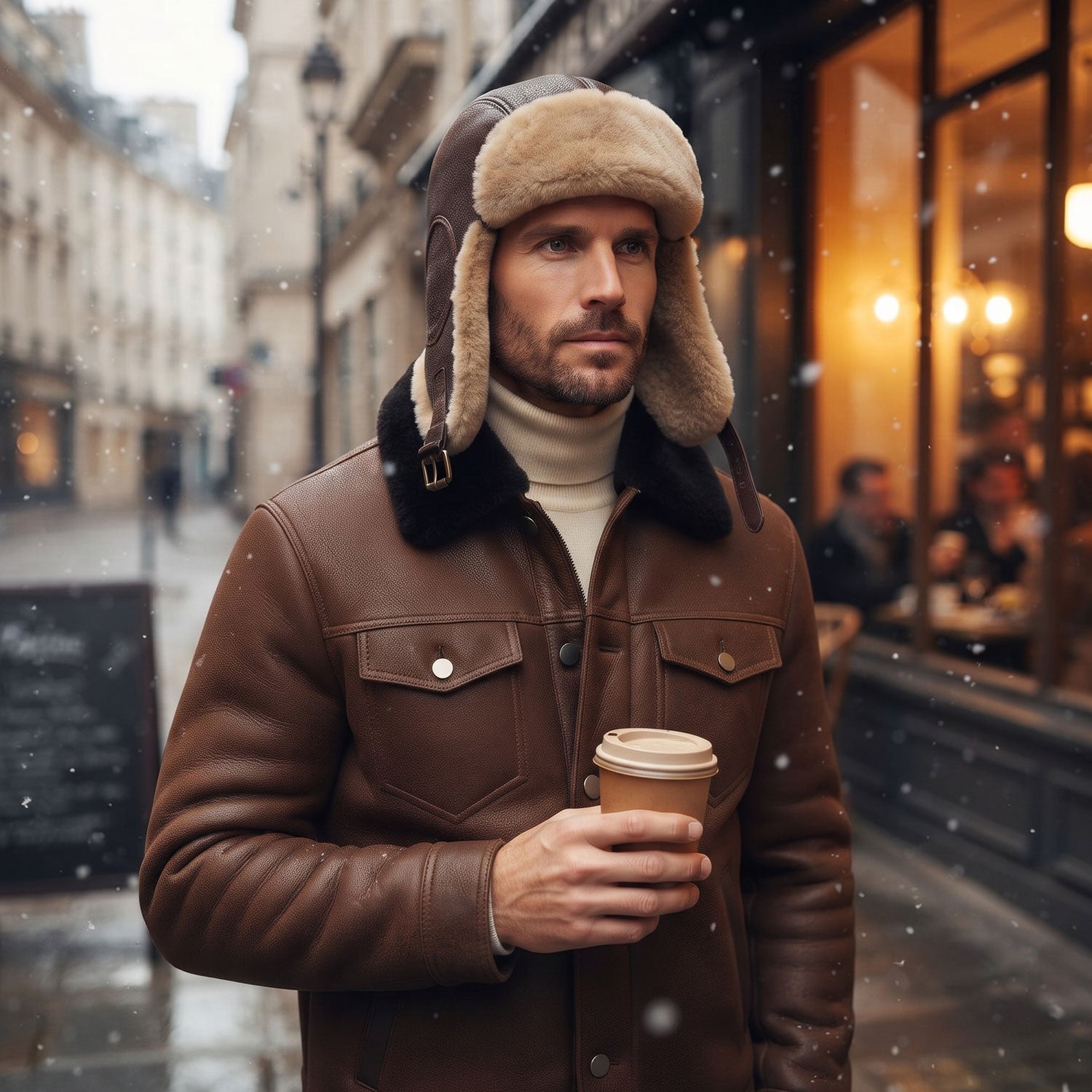 B-52 Aviator's Sheepskin Hat-4