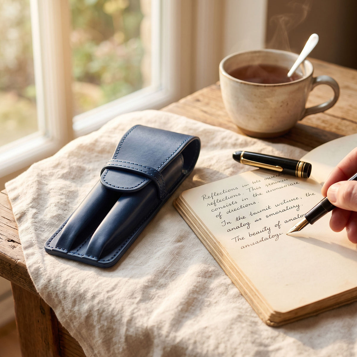 Two Pen Leather Case-24