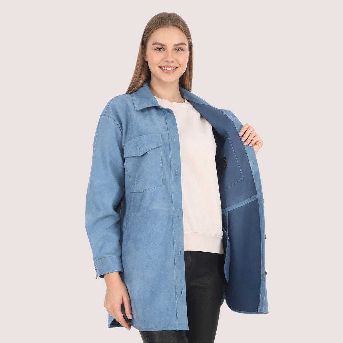 Clementine Goat Suede Jacket-8
