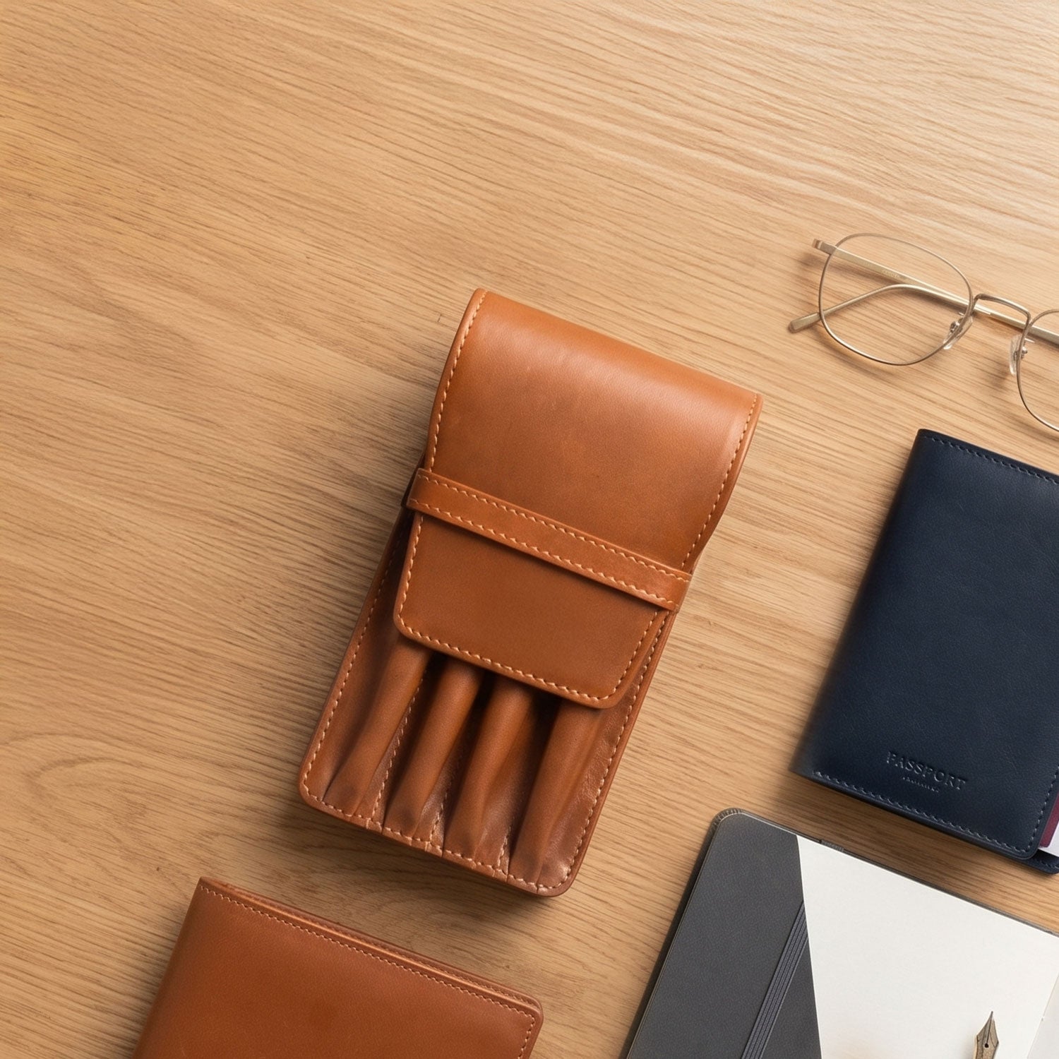 Four Pen Leather Case-4