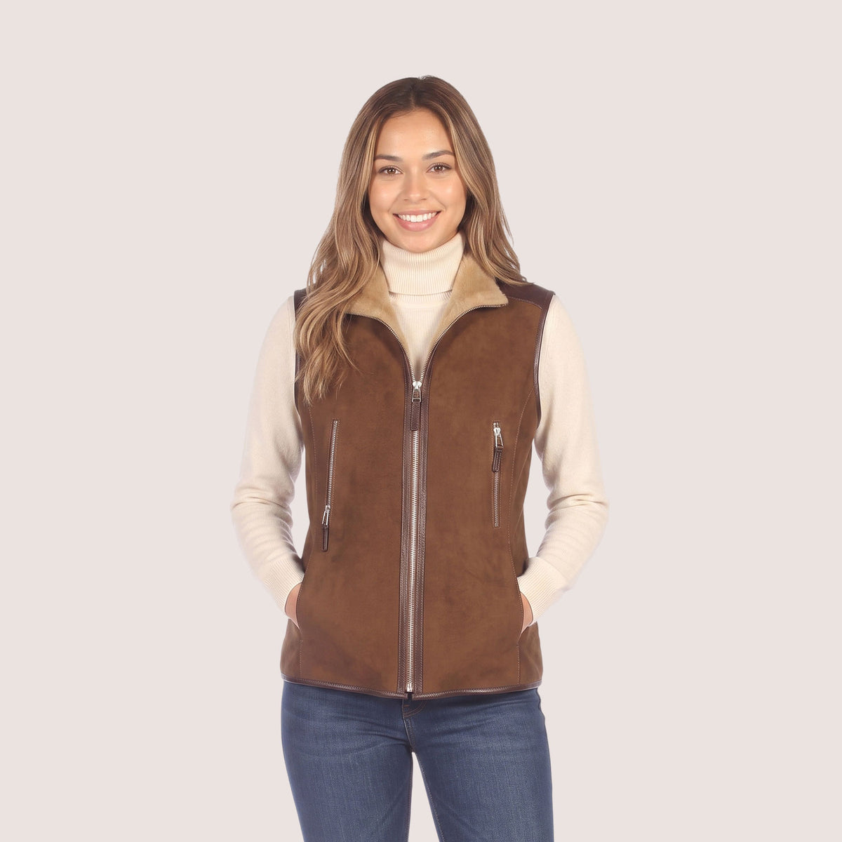 Ruby Shearling Vest-4