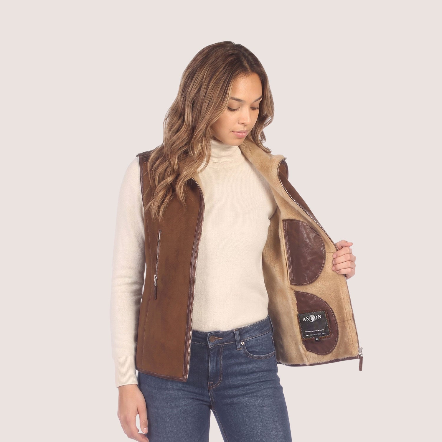 Ruby Shearling Vest-6