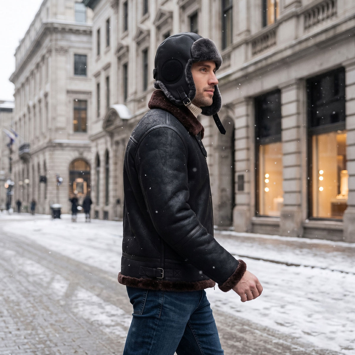 B-52 Aviator's Sheepskin Hat-9