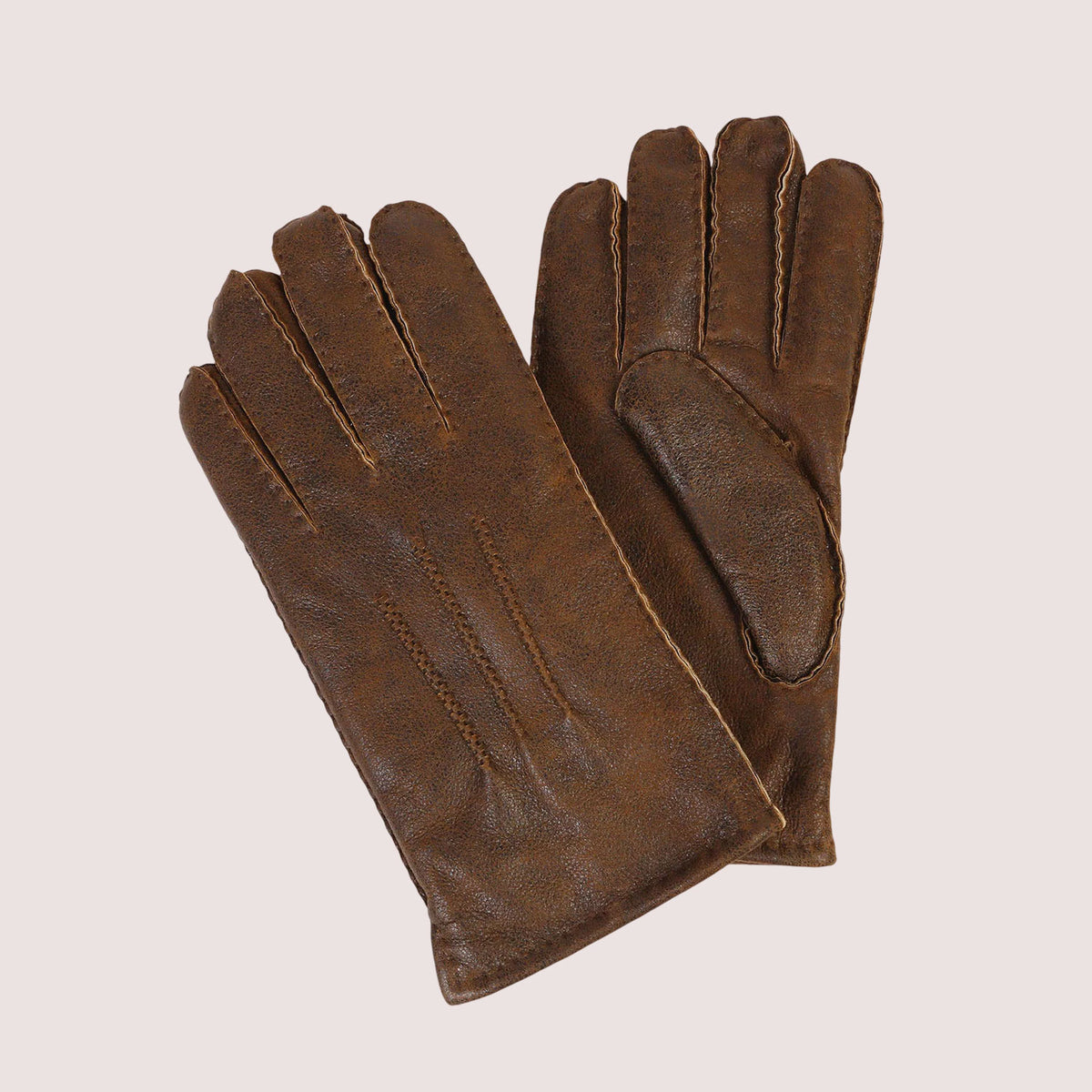 Men's Sheepskin Top-Stitched Gloves-16