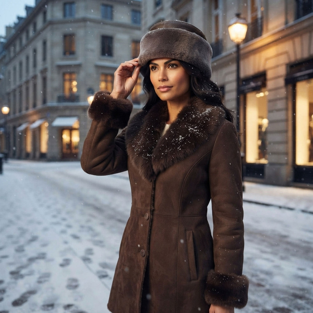 Syracuse Shearling Pill Box Hat-7