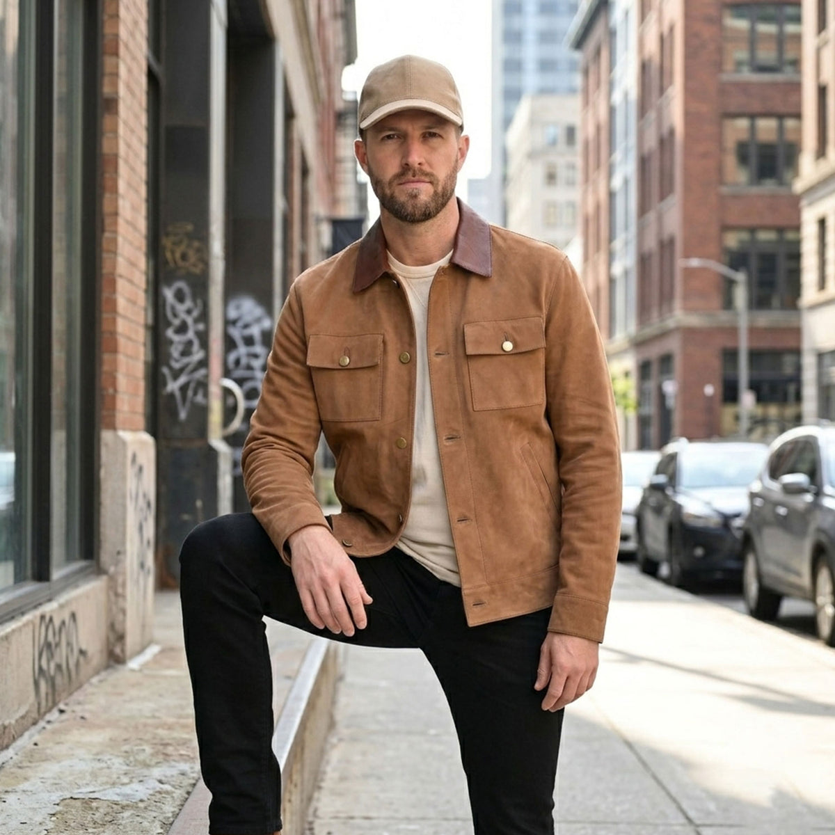Albion Goat Suede Baseball Hat-29