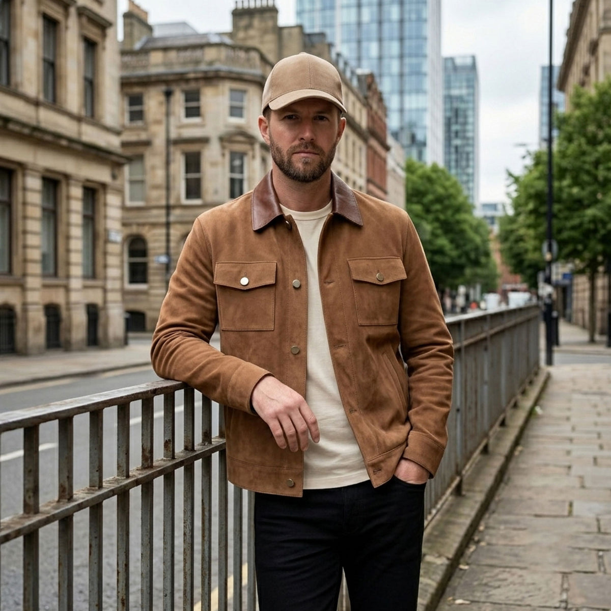 Albion Goat Suede Baseball Hat-30
