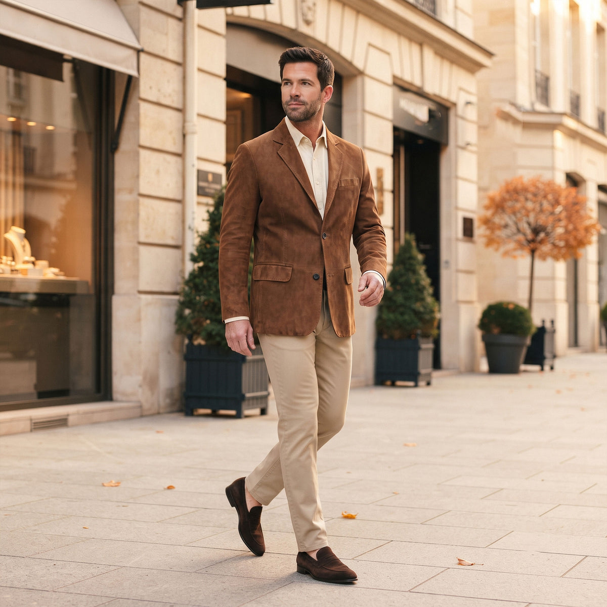 Saratoga Goat Suede Blazer-9