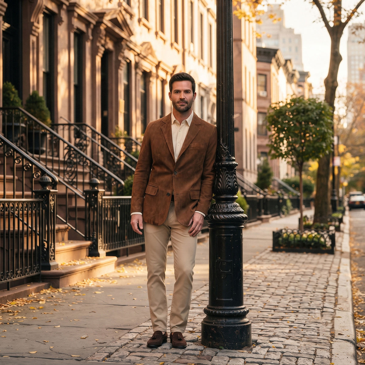 Saratoga Goat Suede Blazer-10