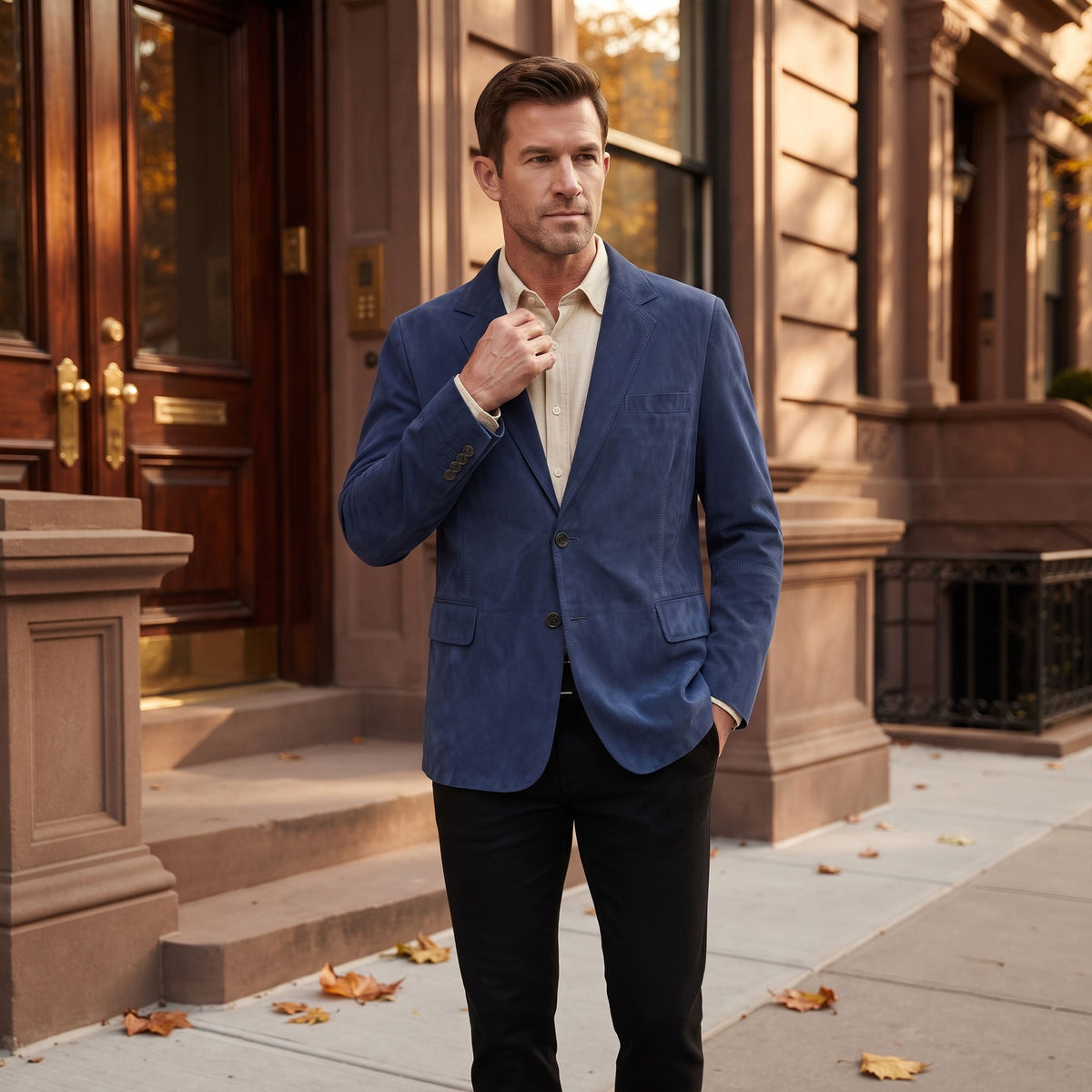 Saratoga Goat Suede Blazer-14