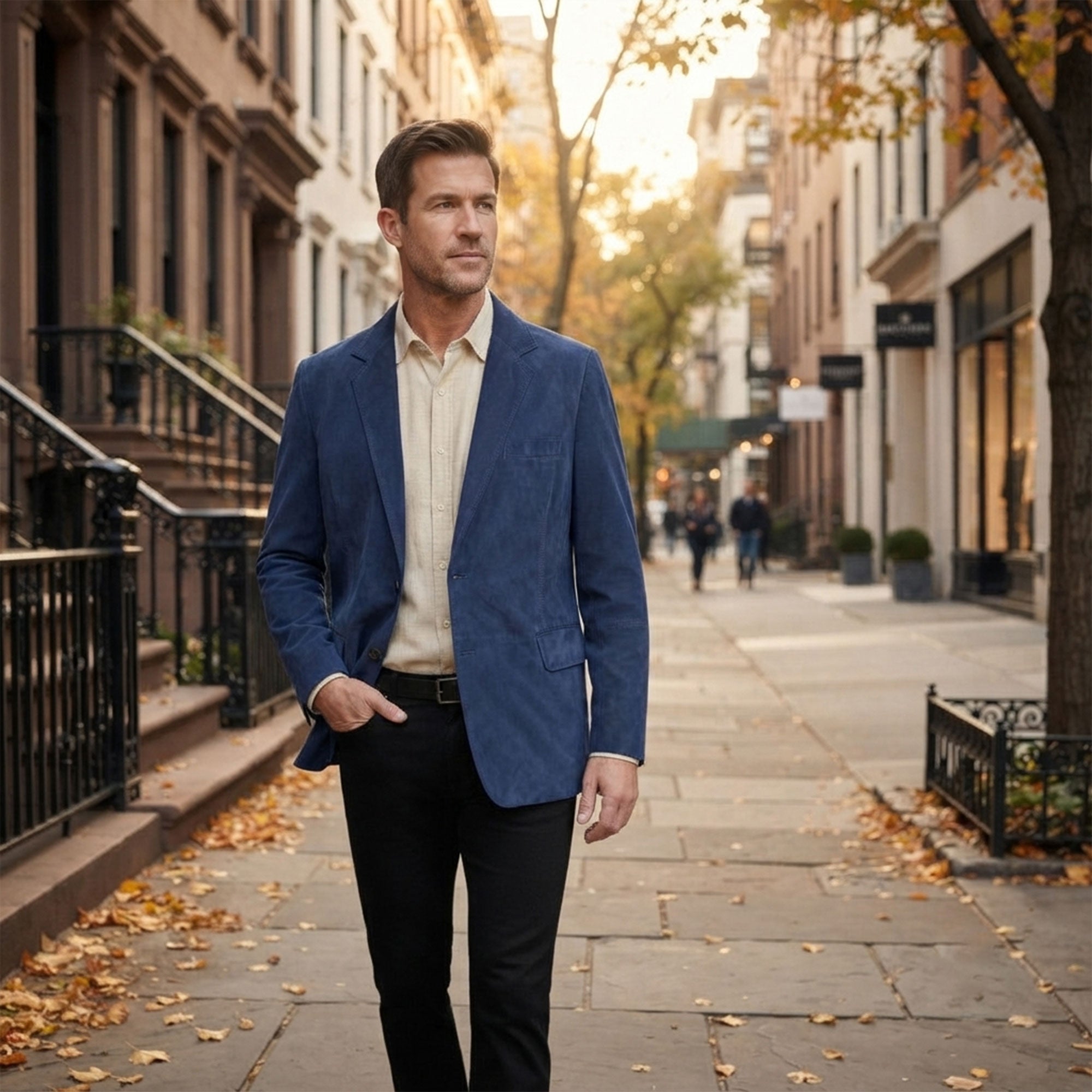 Saratoga Goat Suede Blazer-15