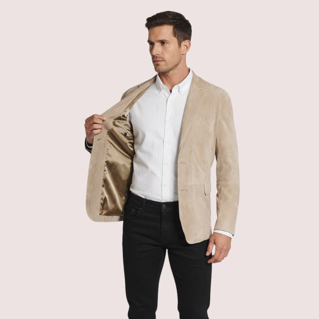 Saratoga Goat Suede Blazer-18