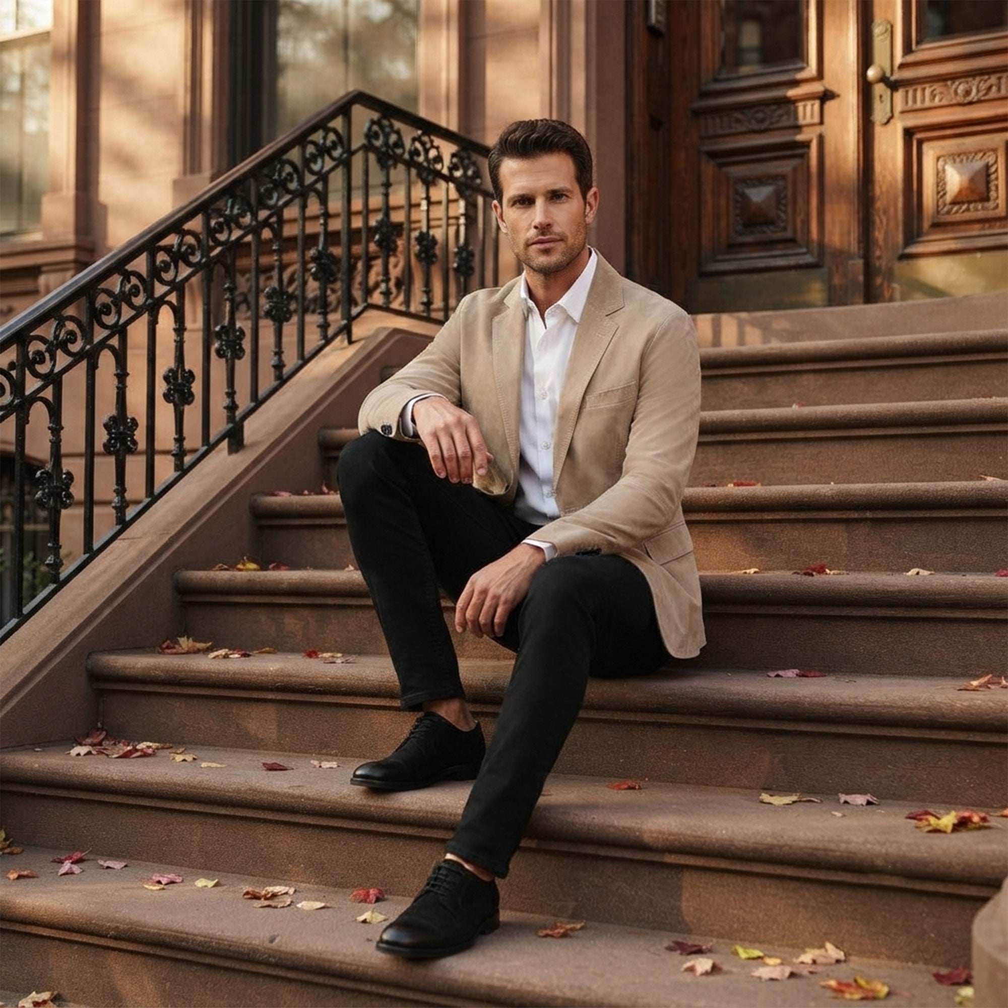 Saratoga Goat Suede Blazer-20