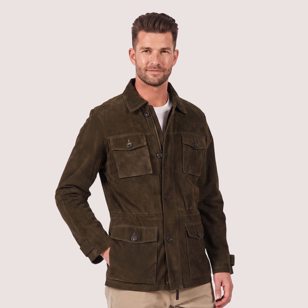 Safari Field Goat Suede Jacket-7