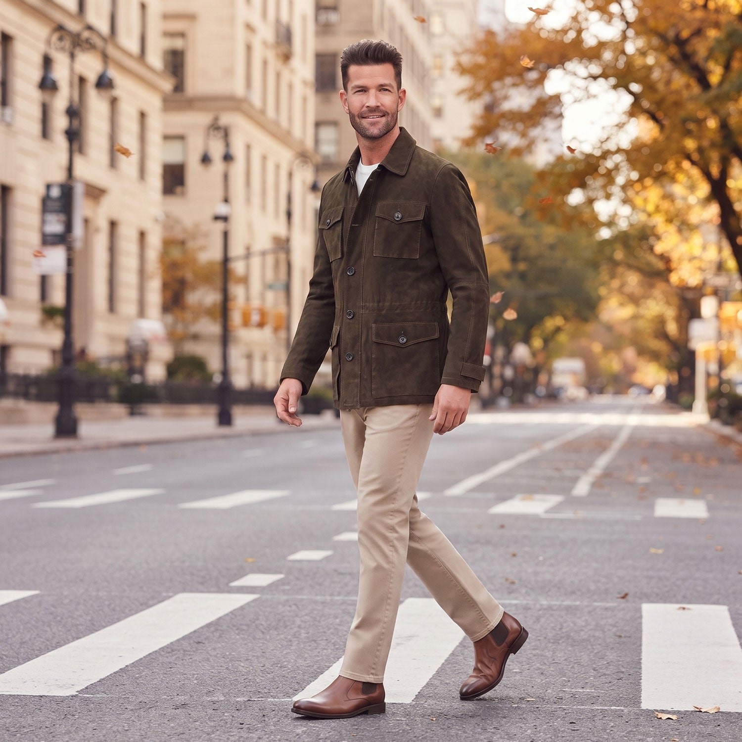 Safari Field Goat Suede Jacket-10